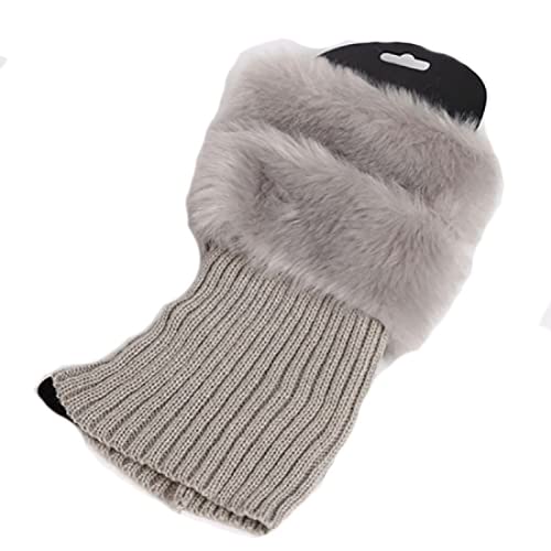 Women's Winter Thigh High Socks - Warm Furry Ribbed Boot Cuffs & Leg Warmers for Cold Weather | Cozy Boot Toppers for Snow, Fall Fashion, and Indoor Comfort