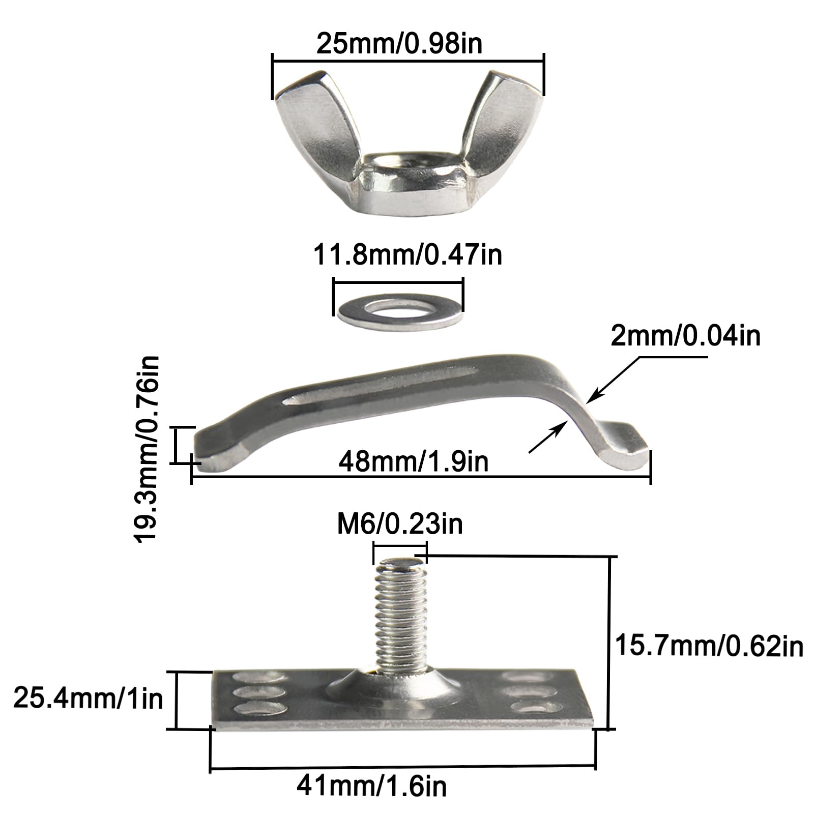 10 Pack 304 Stainless Steel Undermount Sink Clips - Heavy Duty Kitchen Sink Brackets & Bathroom Sink Supports - Rustproof Sink Mounting Hardware for Secure Installation (Epoxy Not Included) - Perfect for DIY Kitchen Renovation & Bathroom Remodeling Projects