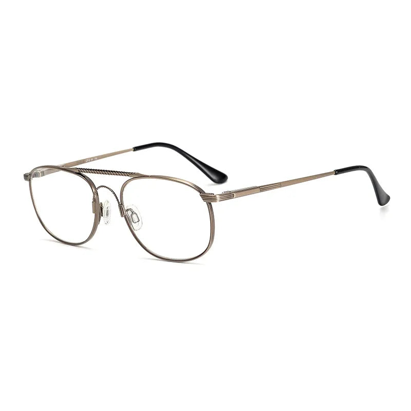 Aimee Unisex Full Rim Oval Double Bridge Titanium Eyeglasses 12092 - Lightweight Durable Frame for Reading, Work & Fashion (Available in Multiple Colors)