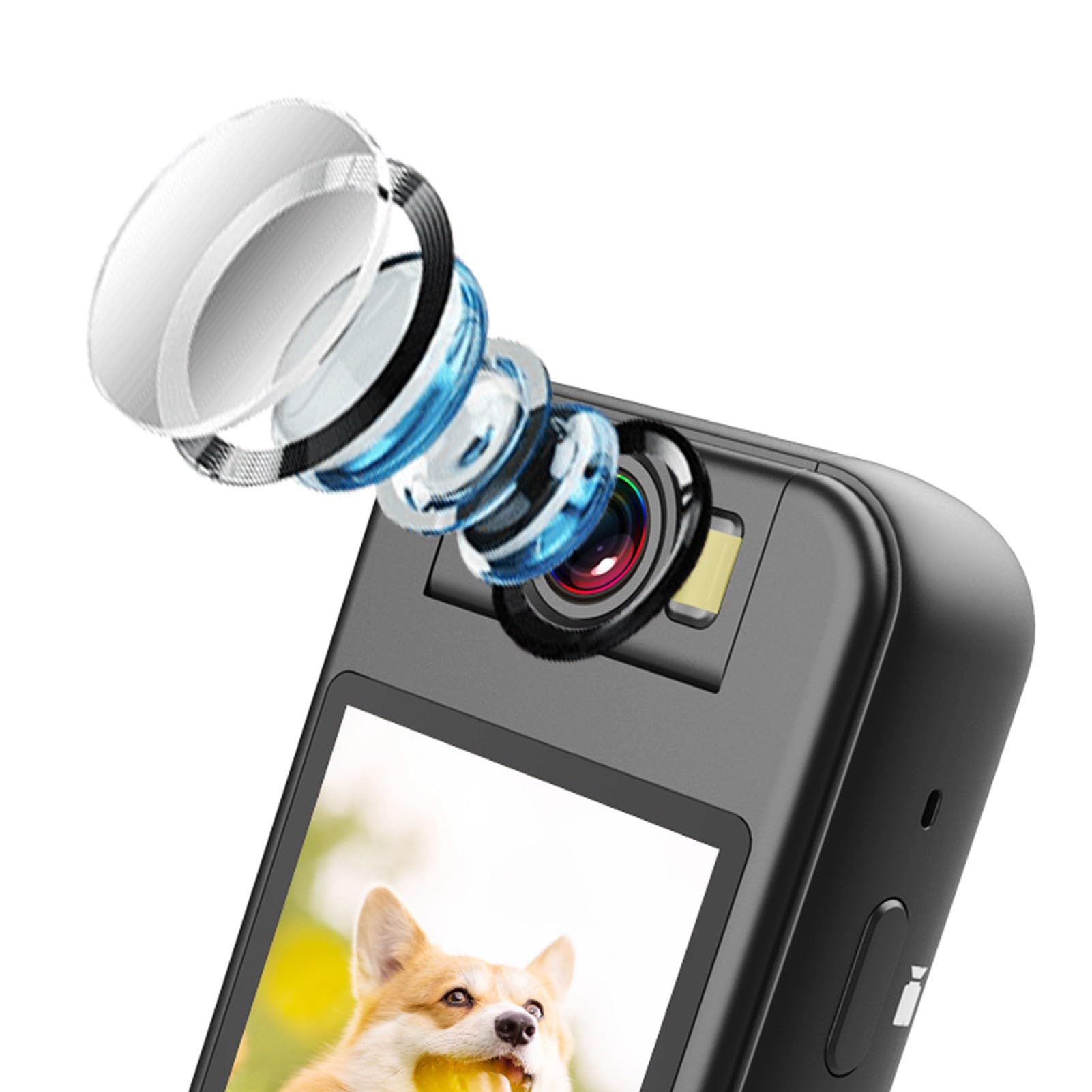 2K Body Camera with Magnetic Clip - Wearable Action Cam for Motorcycle, Cycling & Travel - Includes 64GB Memory Card - Perfect for Daily Recording, Security & Outdoor Adventures