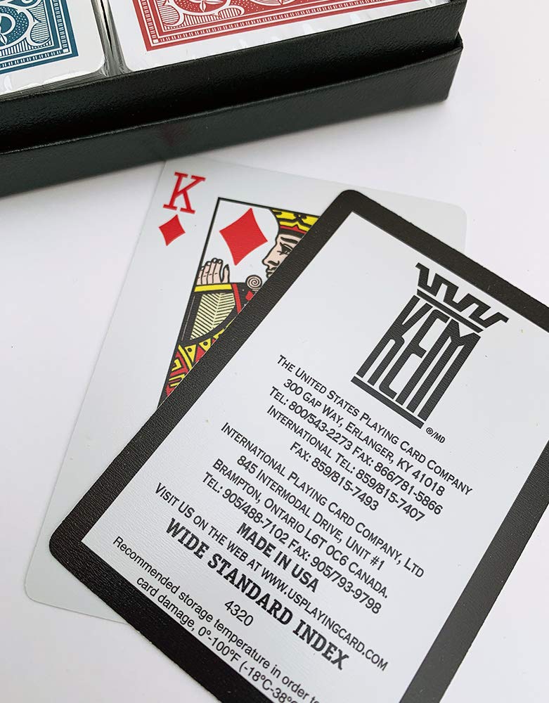 Premium Kem Playing Cards - Red & Blue Arrow Design, Poker Size Standard Index (2-Pack) - Perfect for Poker Nights, Magic Tricks & Casino Games