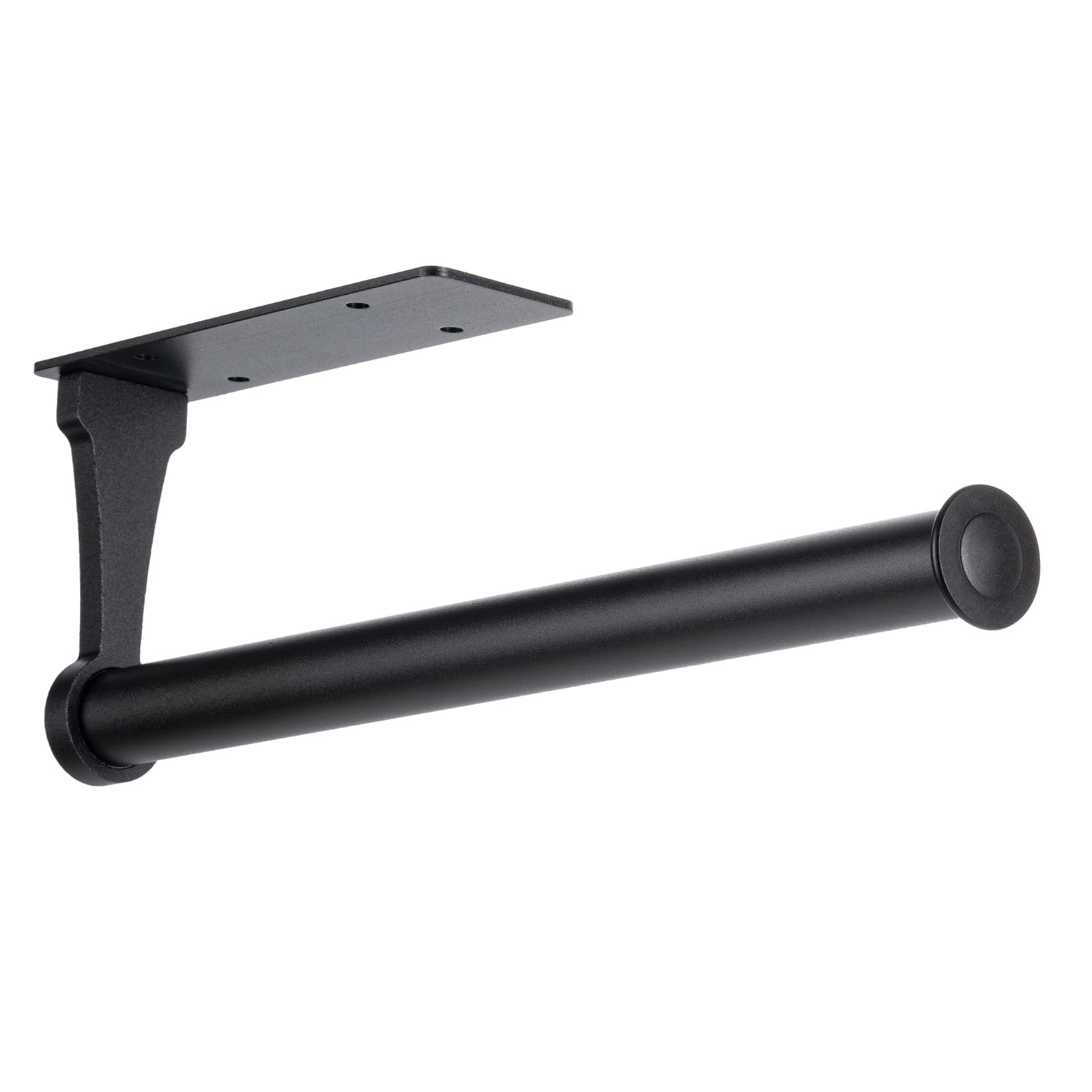 Premium Aluminum Alloy Paper Towel Holder - Wall Mount & Under Cabinet Kitchen Organizer for Easy Access (Black) - Perfect for Home, Office, and Restaurant Use