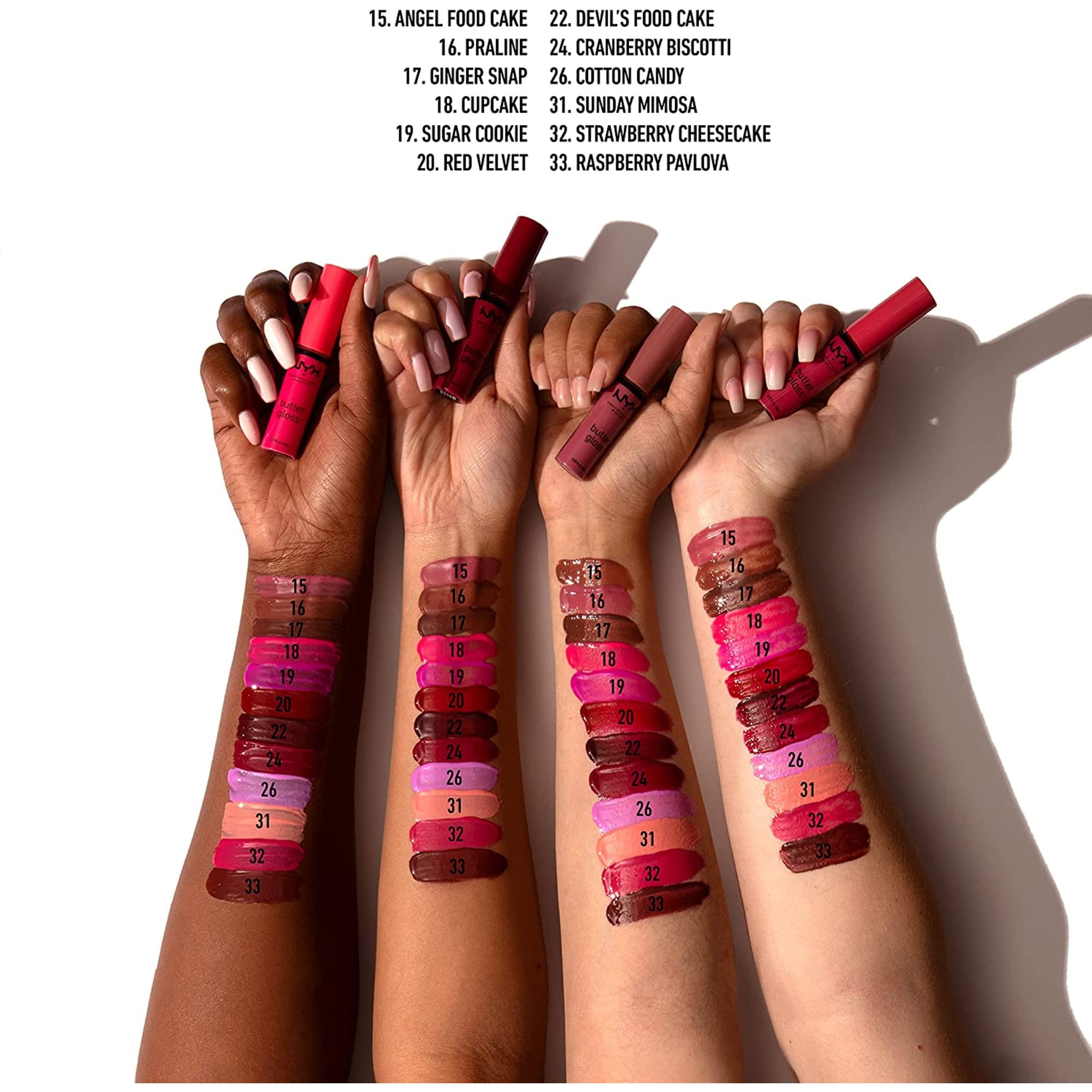 NYX Professional Makeup Butter Gloss - Non-Sticky Lip Gloss in Peaches & Cream (Pink Coral) | Hydrating & Shiny Finish for Everyday Wear & Special Occasions