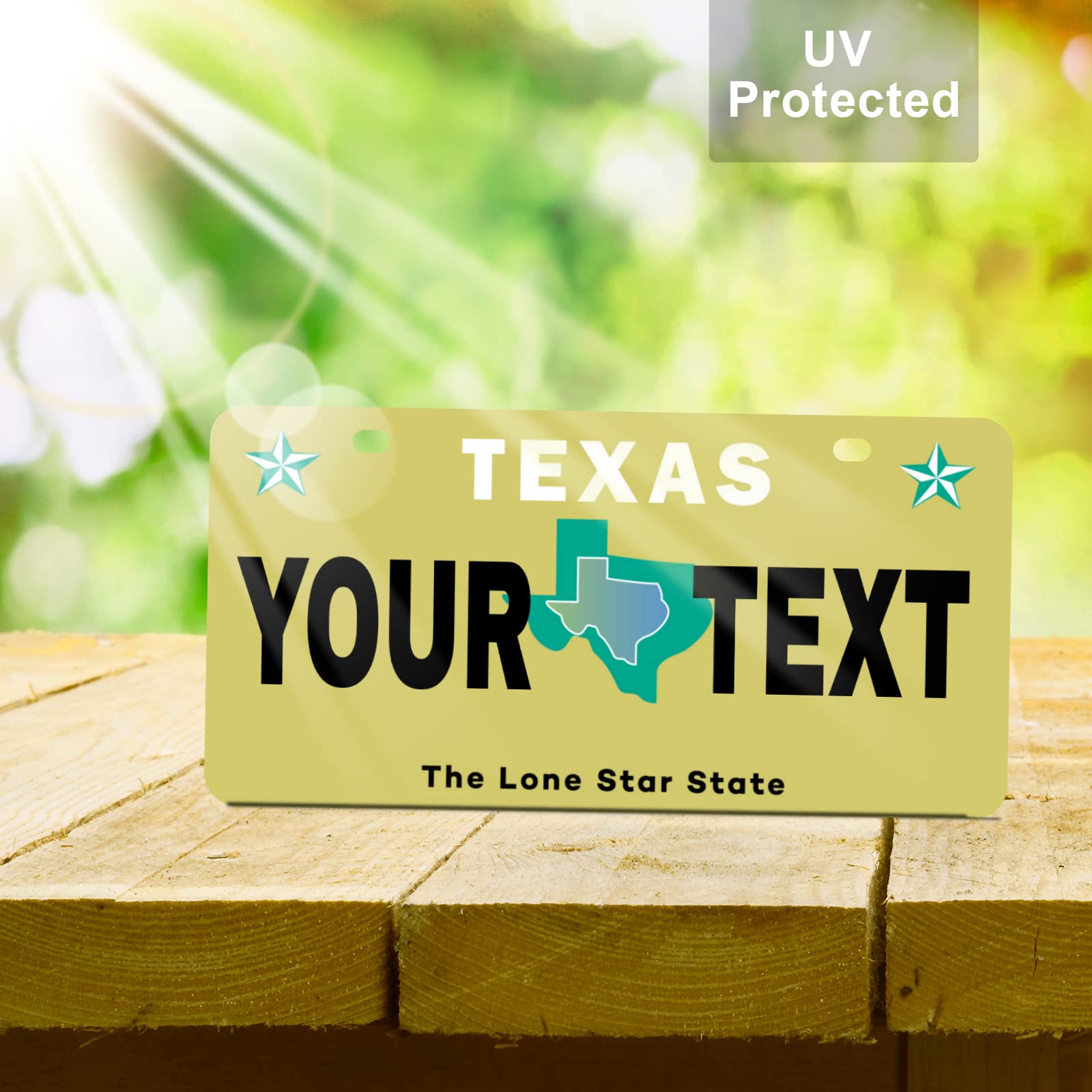 Custom Texas Mini License Plate 6x3 Inch - Personalized Kids Toy Car, Bicycle, Scooter, Golf Cart, Motorcycle & ATV Decorative Plate - Perfect for Gifts, Room Decor & Vehicle Customization