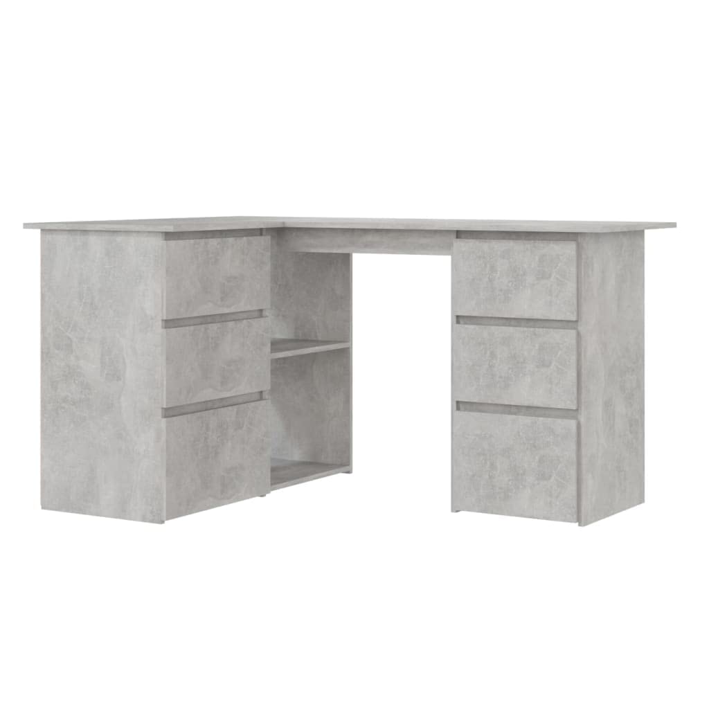 Modern Corner Desk with Storage - 57.1