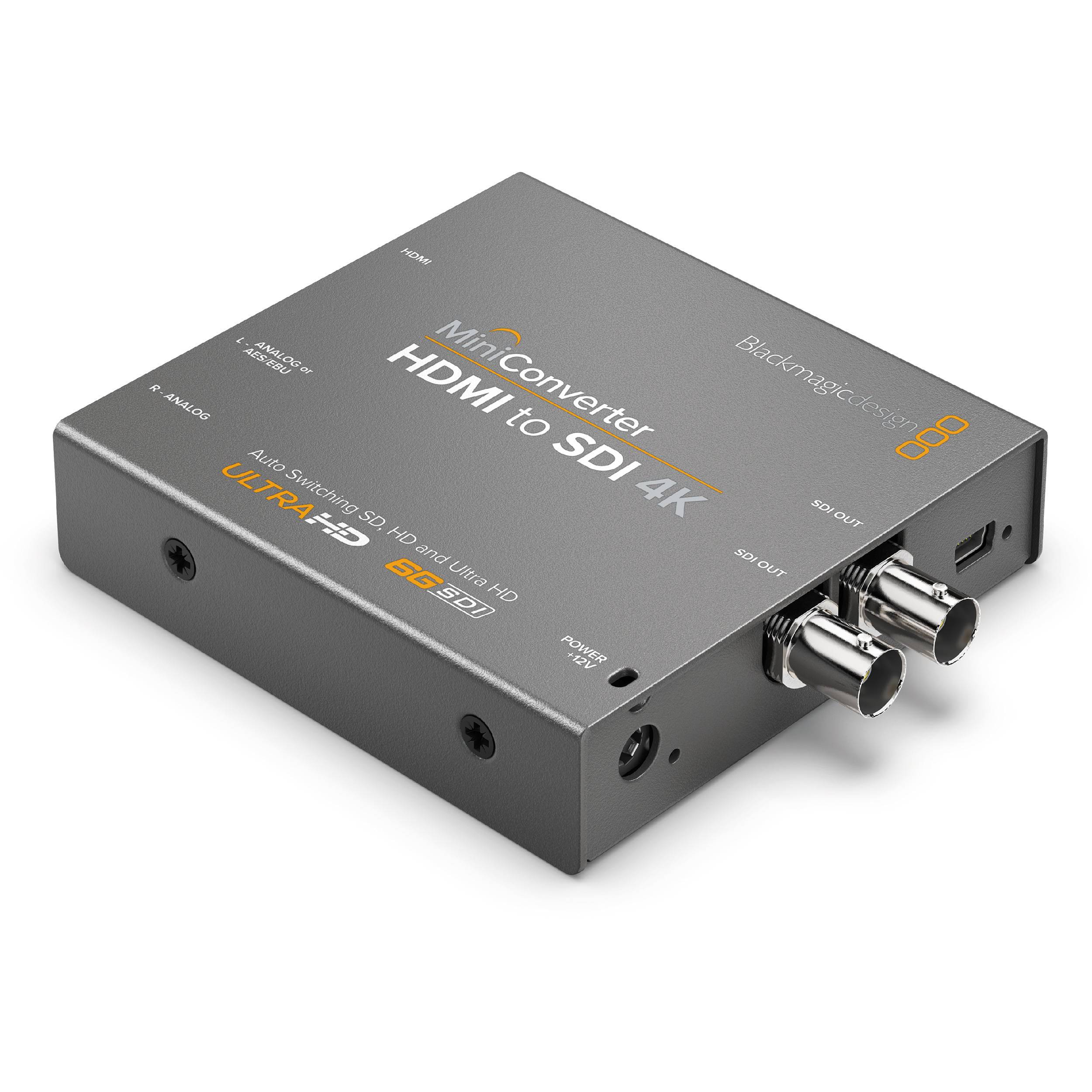 Blackmagic Design Mini Converter HDMI to SDI 4K - Professional Video Converter for Live Streaming, Broadcast & Studio Production | 4K Ultra HD Resolution | HDMI to SDI Signal Conversion