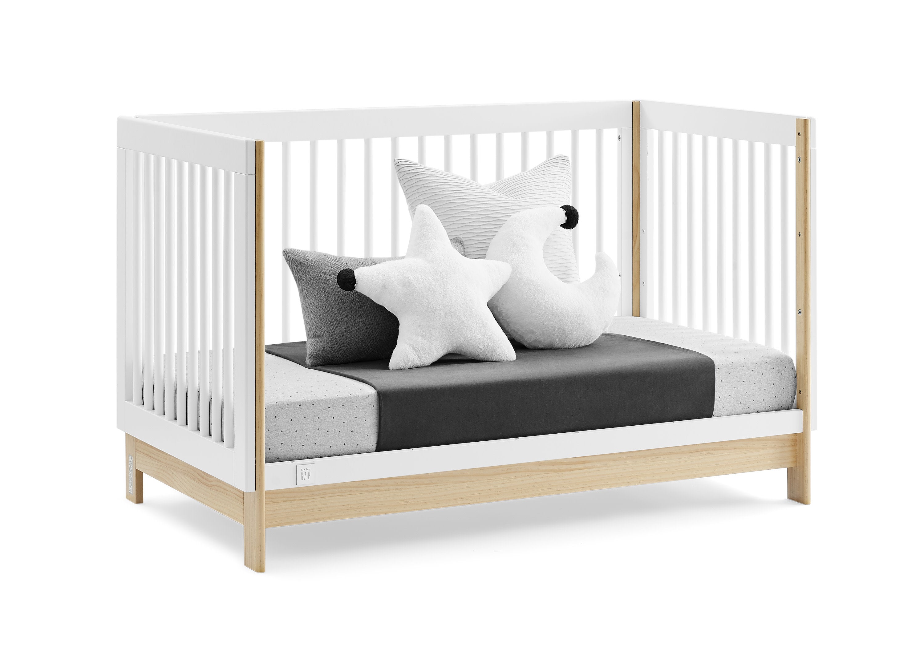 BabyGap Tate 4-in-1 Convertible Crib - Toddler Bed, Daybed & Full-Size Bed | Safe Nursery Furniture for Newborns & Growing Kids | Perfect for Baby Rooms & Daycare Centers