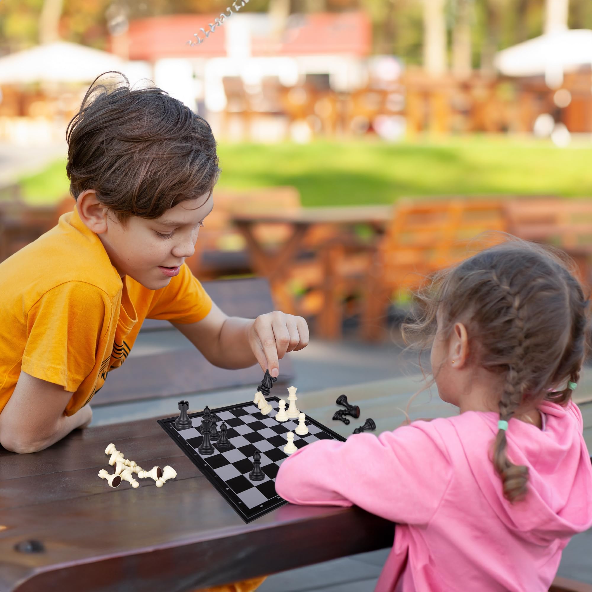 Magnetic Travel Chess Set - Foldable Portable Chess Board Game for Kids & Adults | Perfect for Road Trips, Camping, Office & Home Entertainment | Fun Educational Travel Toy & Desktop Game