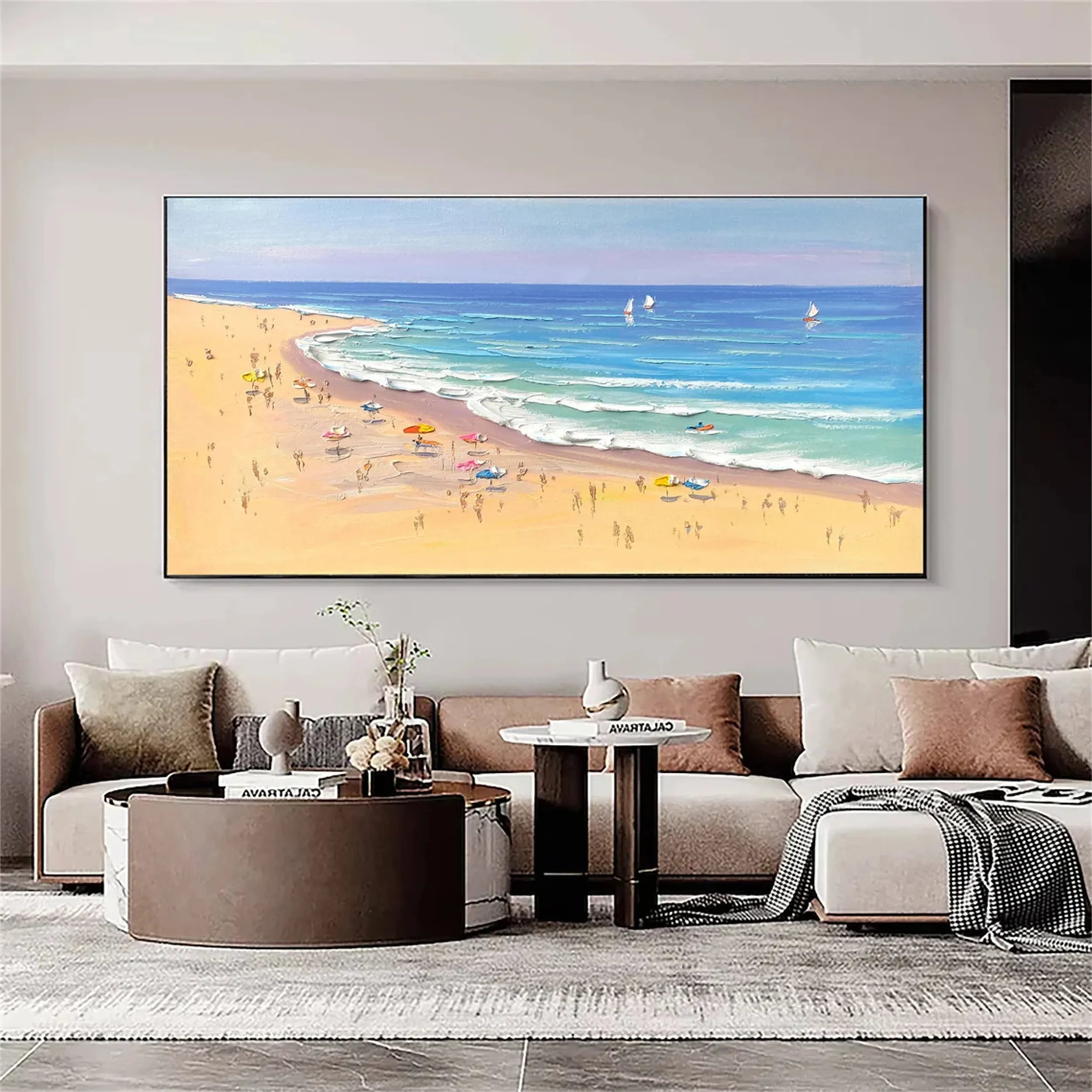 Ocean and Sky Painting #OS125 - Stunning Seascape Wall Art for Home, Office & Living Room Decor