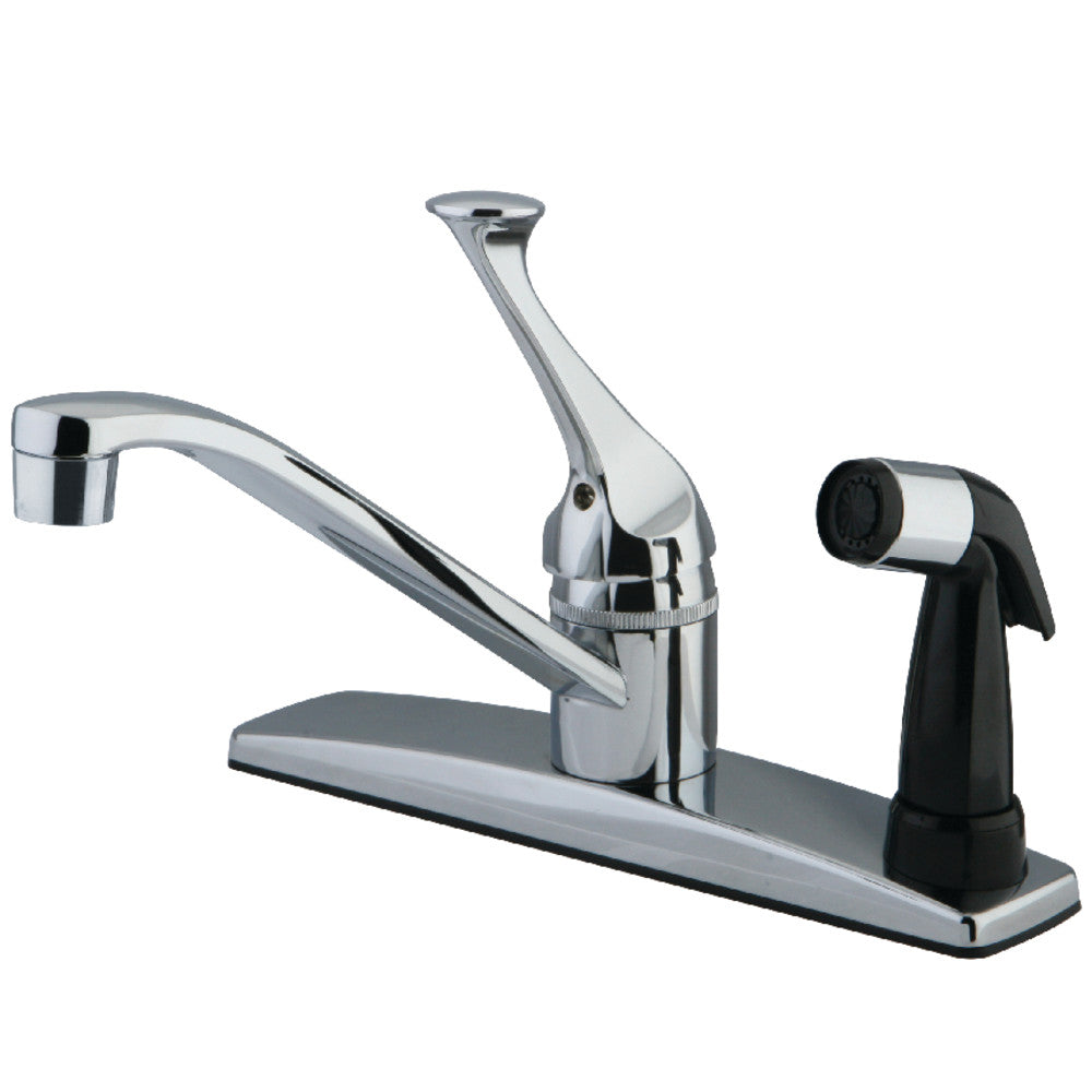 Kingston Brass KB0573 8 Inch Centerset Kitchen Faucet - High Arc Pull-Down Sprayer, Single Handle, Oil Rubbed Bronze Finish for Modern Farmhouse & Traditional Kitchens