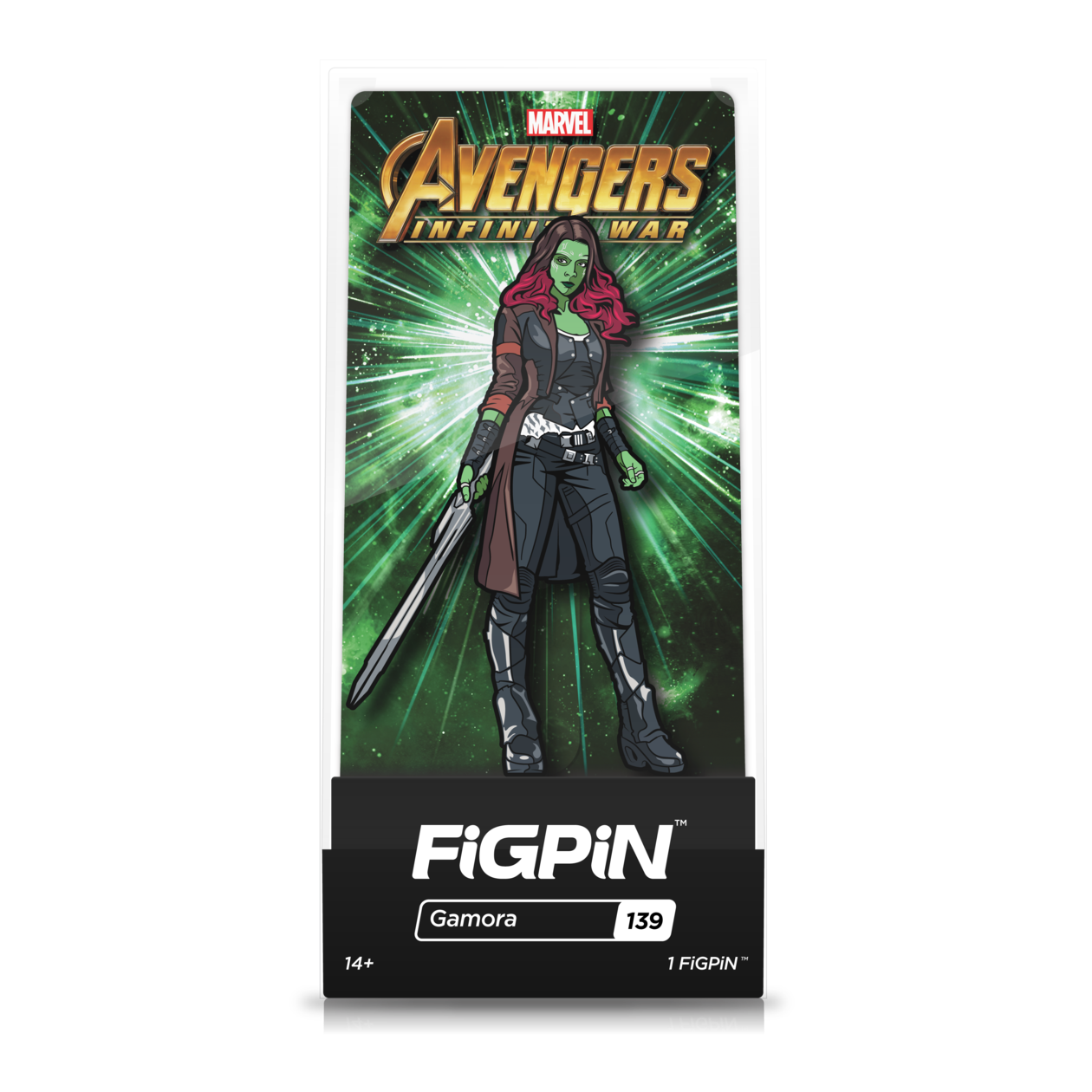 Avengers Infinity War Gamora FiGPiN Enamel Collectible Pin #139 - Perfect for Marvel Fans, Cosplay & Backpack Decoration