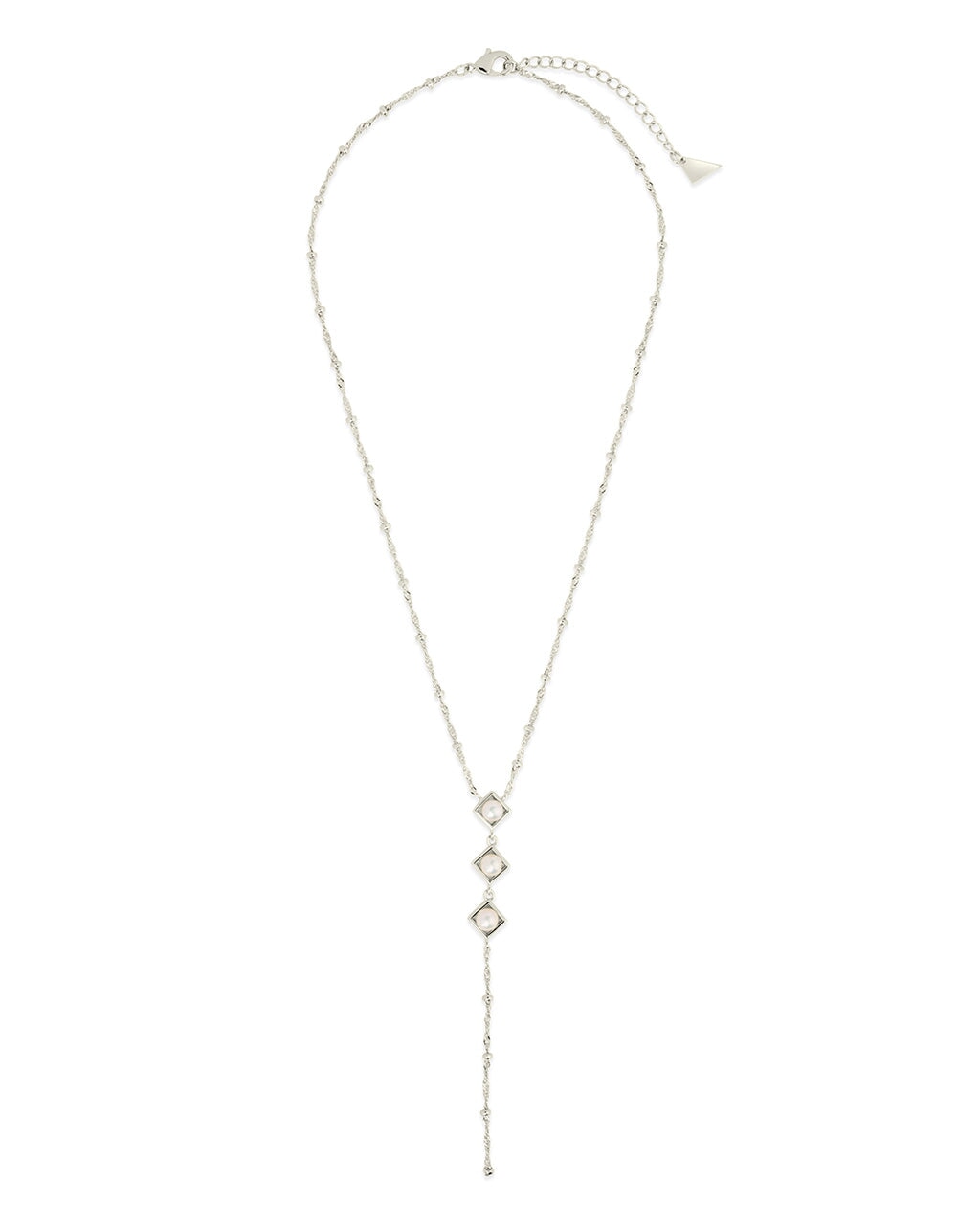 Elegant Reine Triple Pearl Lariat Necklace | 18K Gold Plated Dainty Layering Jewelry for Women | Perfect for Weddings, Date Nights & Special Occasions