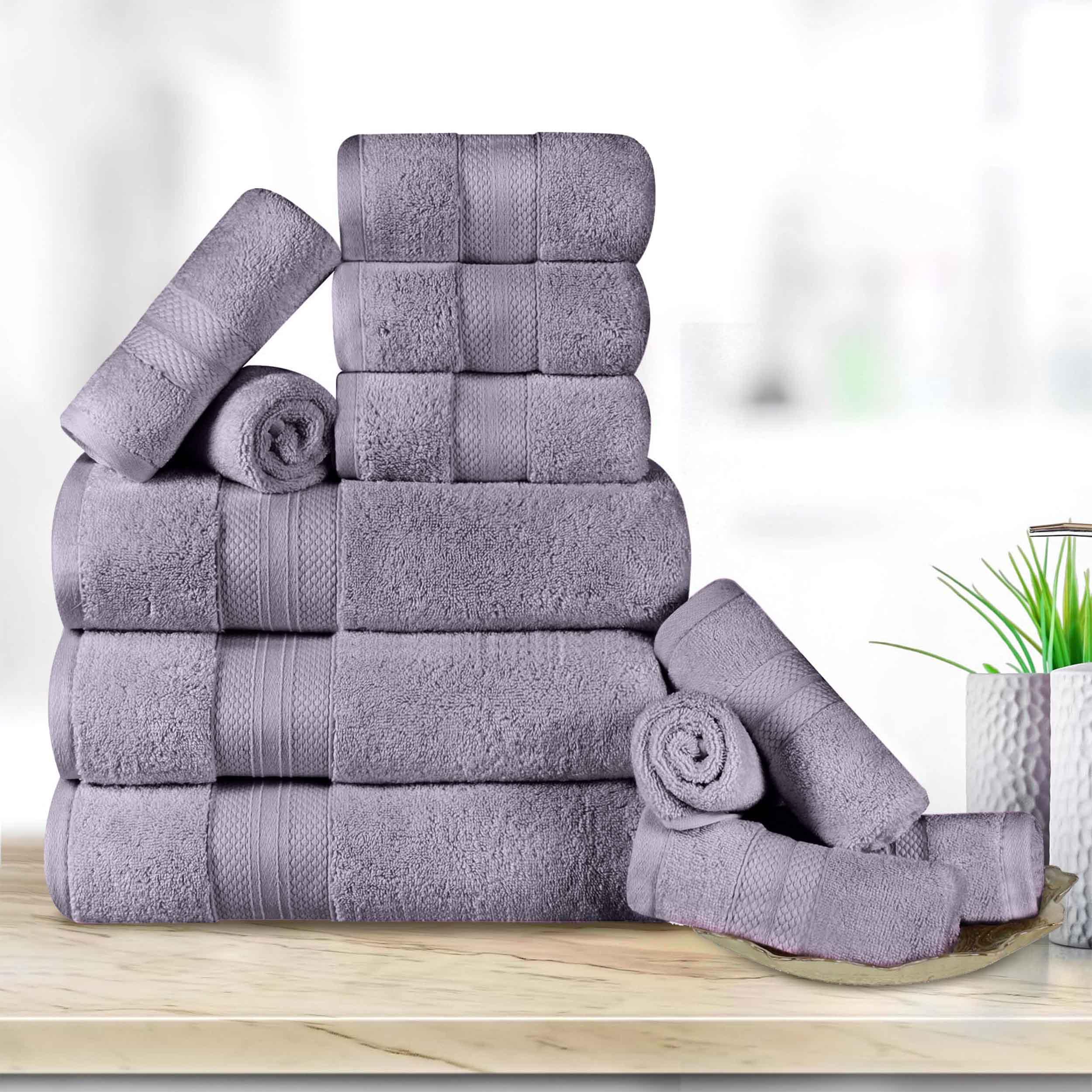 Premium 12-Piece Ultra Plush Turkish Cotton Towel Set - Highly Absorbent, Soft & Quick-Drying Bath Towels for Spa, Gym & Luxury Home Use