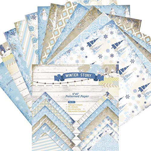 Winter Story Scrapbook Paper Pack - 24pcs 6x6