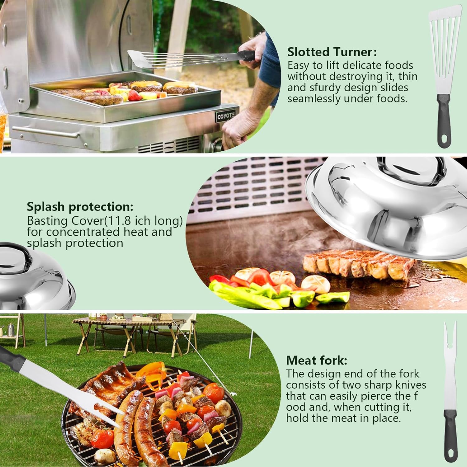 **45-Piece Upgraded Griddle Accessories Kit for Blackstone & Camp Chef – Heavy-Duty Spatulas, Basting Cover, Scraper – Perfect for Outdoor Cooking, BBQ, Camping & Backyard Grilling**