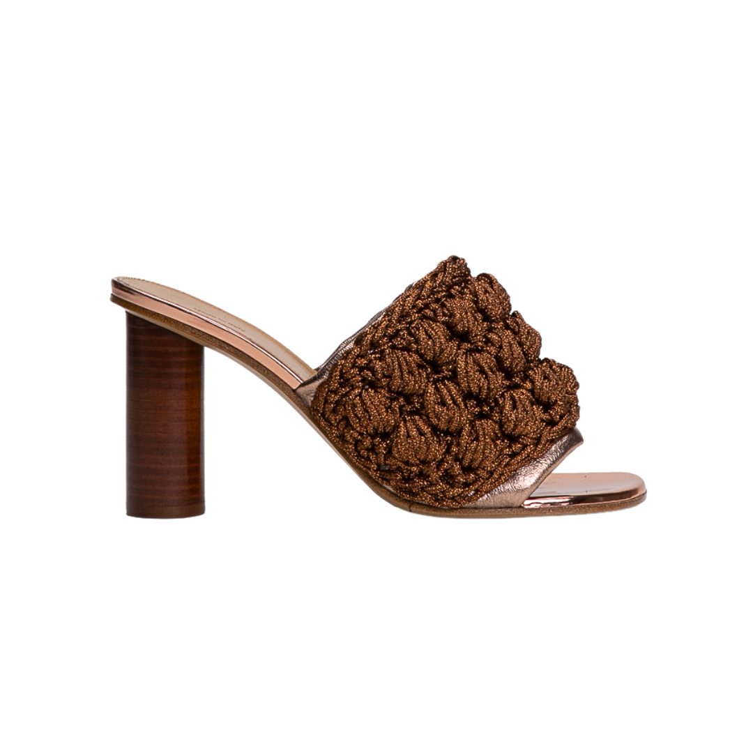 Women's Comfortable Heeled Popcorn Sandals - Stylish Slip-On Wedge Shoes for Summer, Beach, and Casual Outings