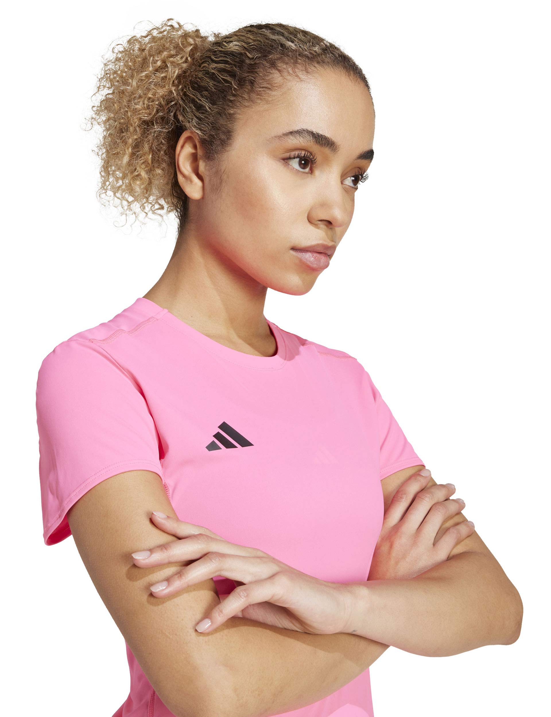Adizero Essentials Running T-Shirt for Women - Lightweight Breathable Performance Tee - Lucid Pink - Perfect for Jogging, Gym Workouts & Outdoor Activities