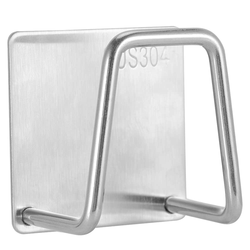 Stainless Steel Sponge Holder with Drain Drying Rack - Self Adhesive Sink Shelf Organizer for Kitchen Accessories Storage | Perfect for Small Kitchens, RVs & Apartments