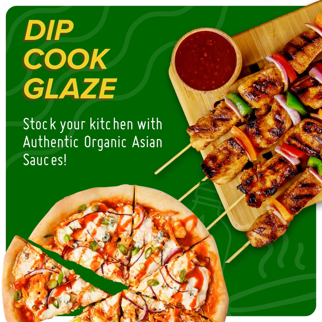 Organic Sriracha Hot Chili Sauce - USDA Certified, Non-GMO, Gluten-Free, No MSG - Authentic Thai Chili Sauce (9.47oz/280mL) - Perfect for Asian Cuisine, Stir-Fries, Noodles & Spicy Food Lovers