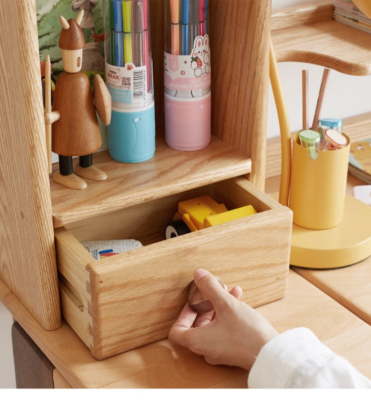 Solid Oak & Beech Wood Bookshelf - Sturdy Wooden Shelf for Home, Office & Library - Perfect for Organizing Books, Decor & Storage