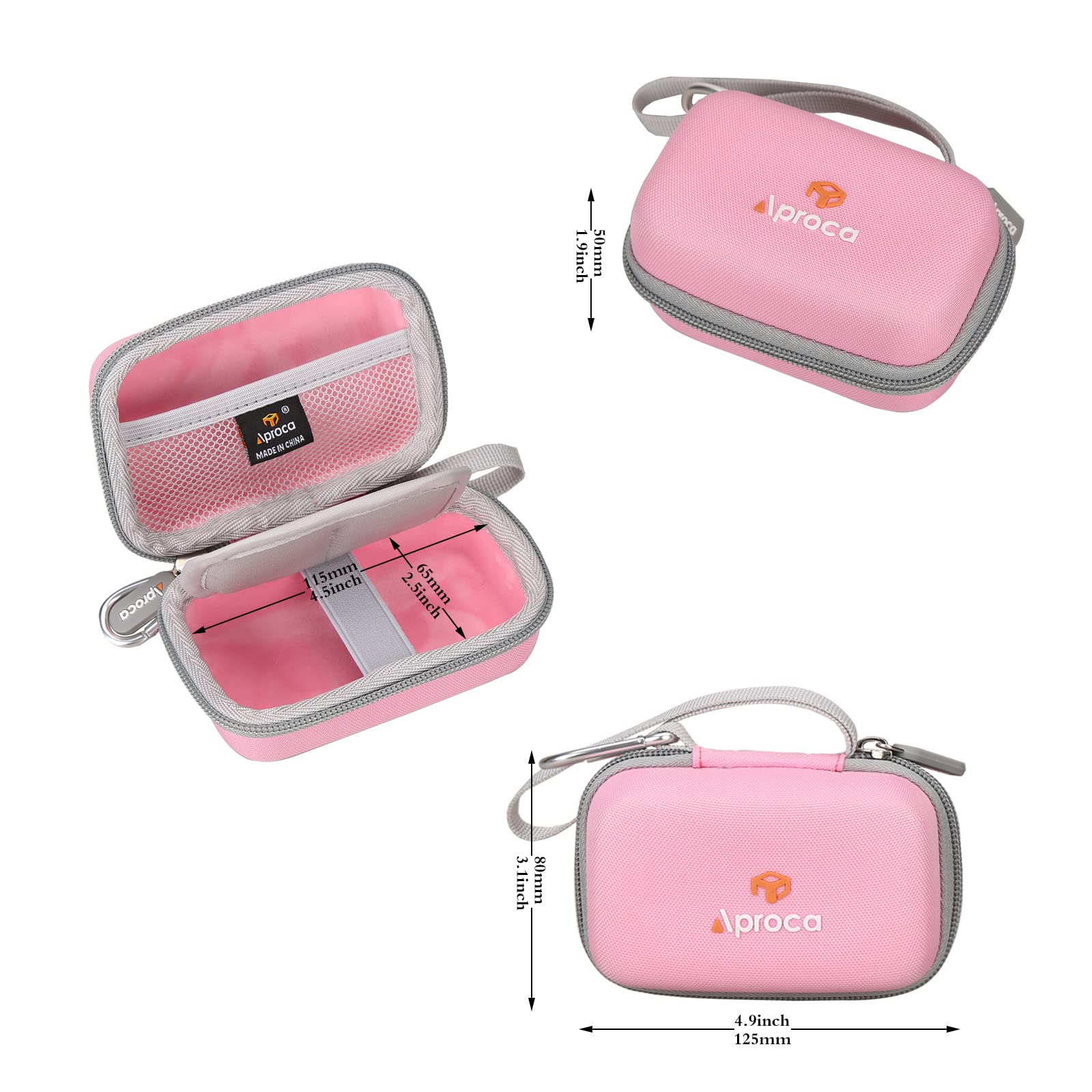 Aproca Pink Protective Case for CAMKORY & Lecran Digital Cameras - Travel Storage Camera Bag for Kids Video Camera - Perfect for Travel, School & Outdoor Adventures
