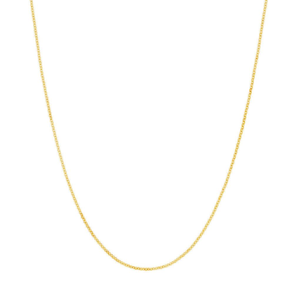 18k Gold 1.05mm Cable Chain Necklace - 18 Inch Dainty Gold Chain for Women - Perfect for Layering, Gift Giving & Everyday Wear