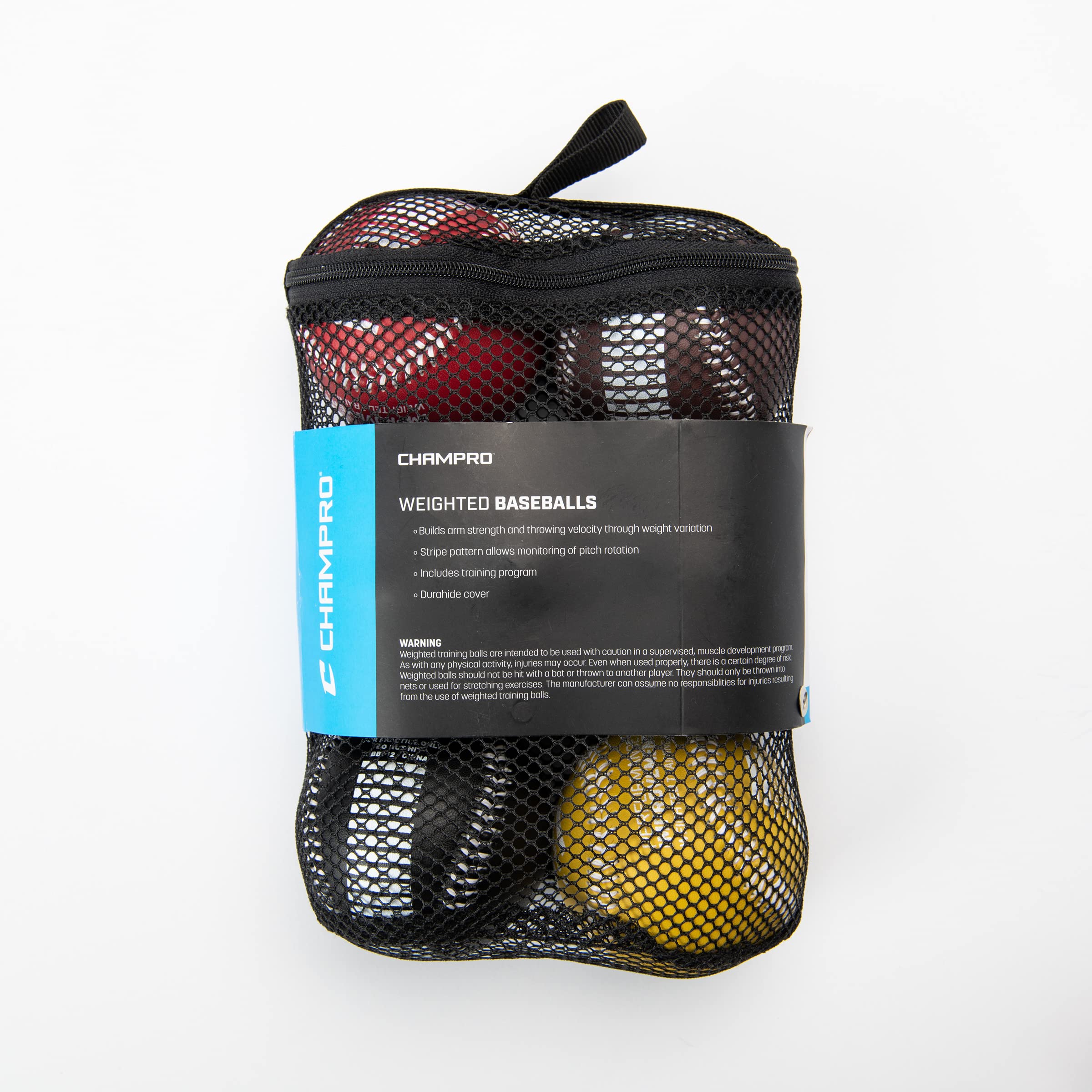 CHAMPRO Weighted Training Baseballs for Pitching & Hitting Practice - Set of 6 | Perfect for Baseball Drills, Strength Training & Youth Development