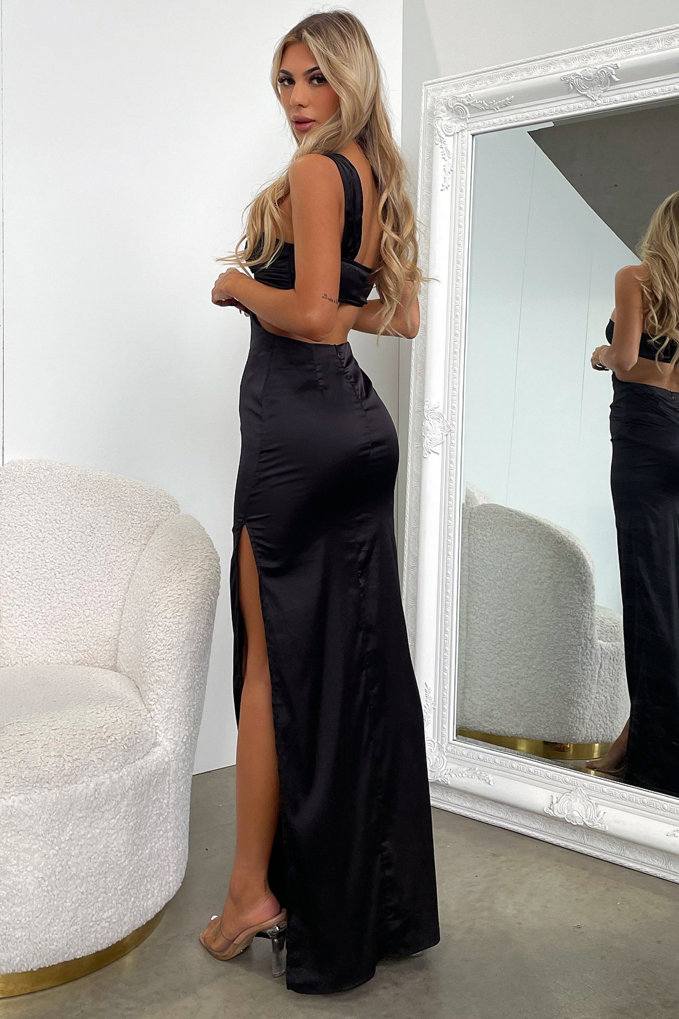 Alexa Maxi Dress for Women - Elegant Black Long Flowy Summer Dress for Beach, Vacation, and Casual Outings