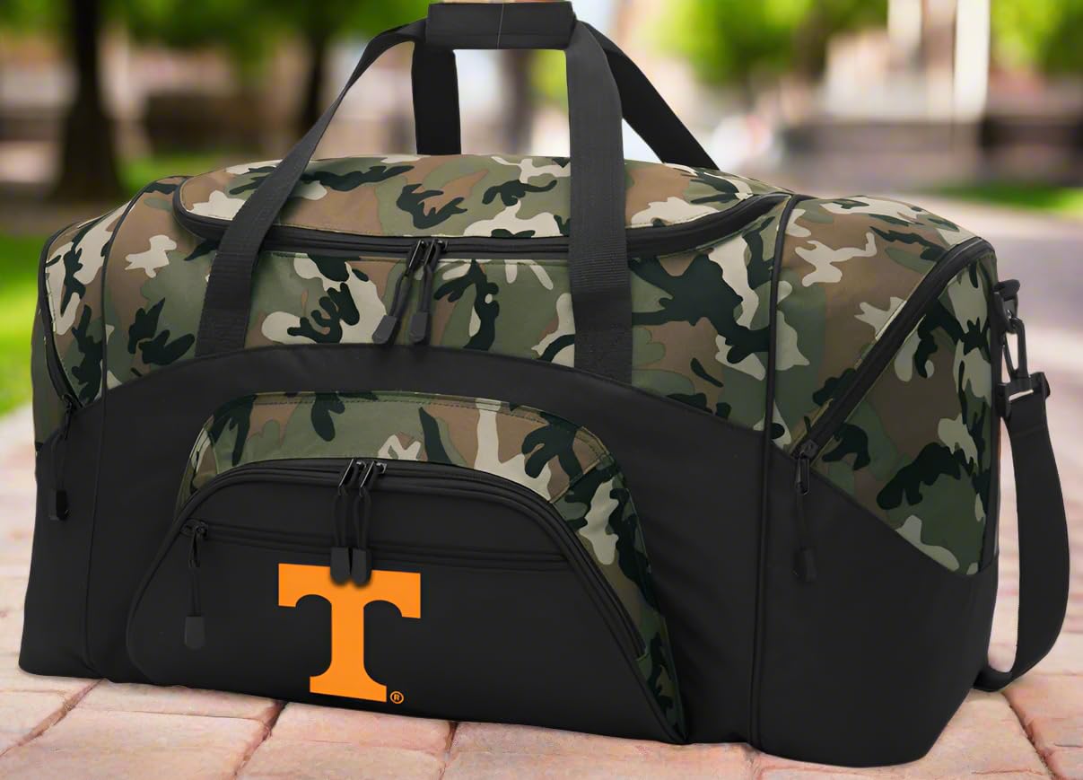 Tennessee Vols Large Camo Duffel Bag - University of Tennessee Gym Bag for Men & Women - Perfect for Travel, Sports & Workout Gear Storage