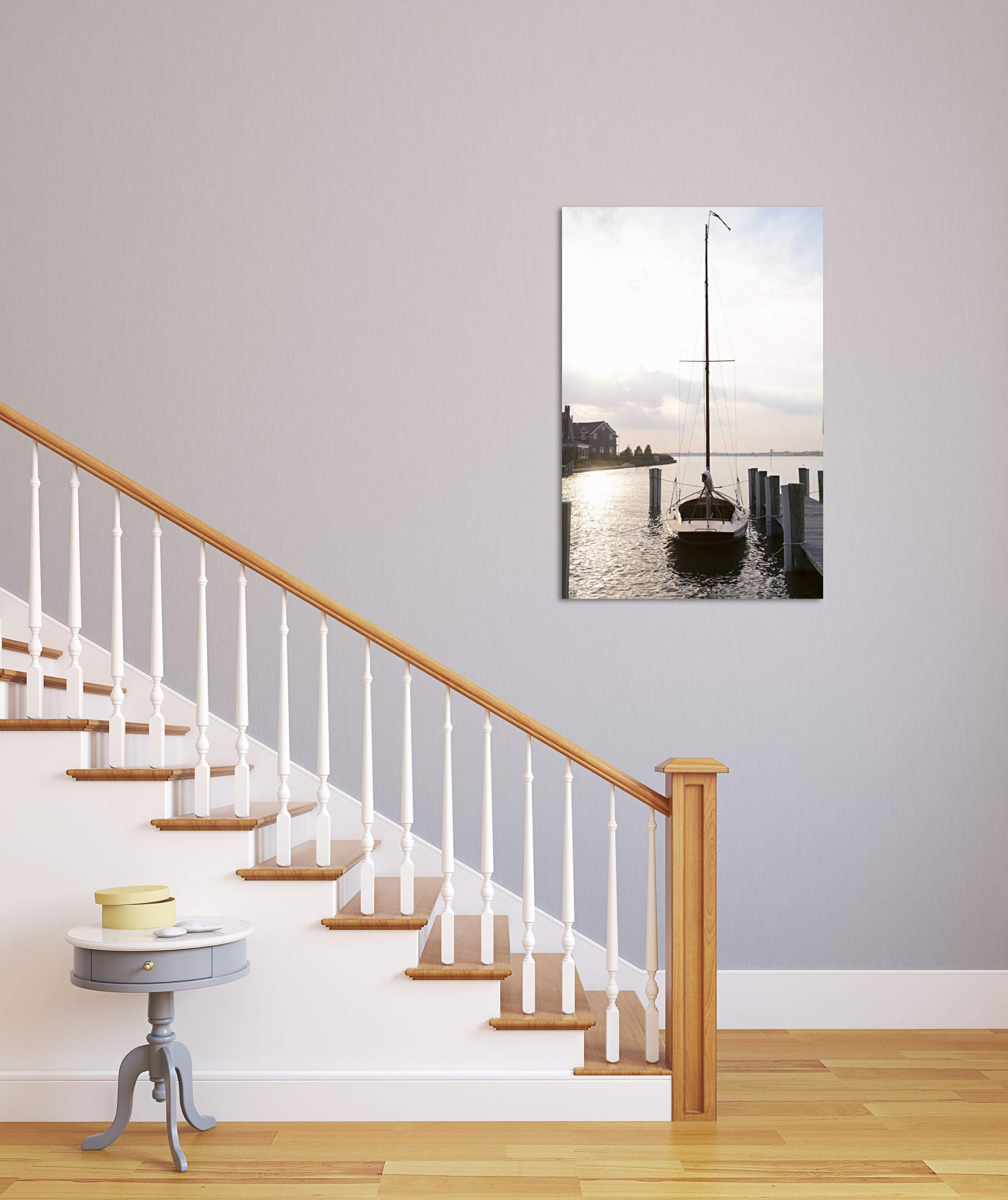Contemporary Along The Pier by Karyn Millet - 24x36in Fine Art Giclee Print on Premium Paper | Wall Decor for Living Room, Bedroom & Office