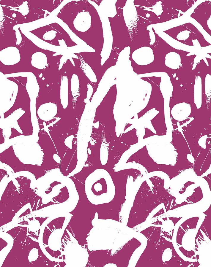 El Quijote Wallpaper by Chris Benz - Elegant Eggplant Purple Peel & Stick Removable Wallpaper for Living Room, Bedroom & Nursery Decor