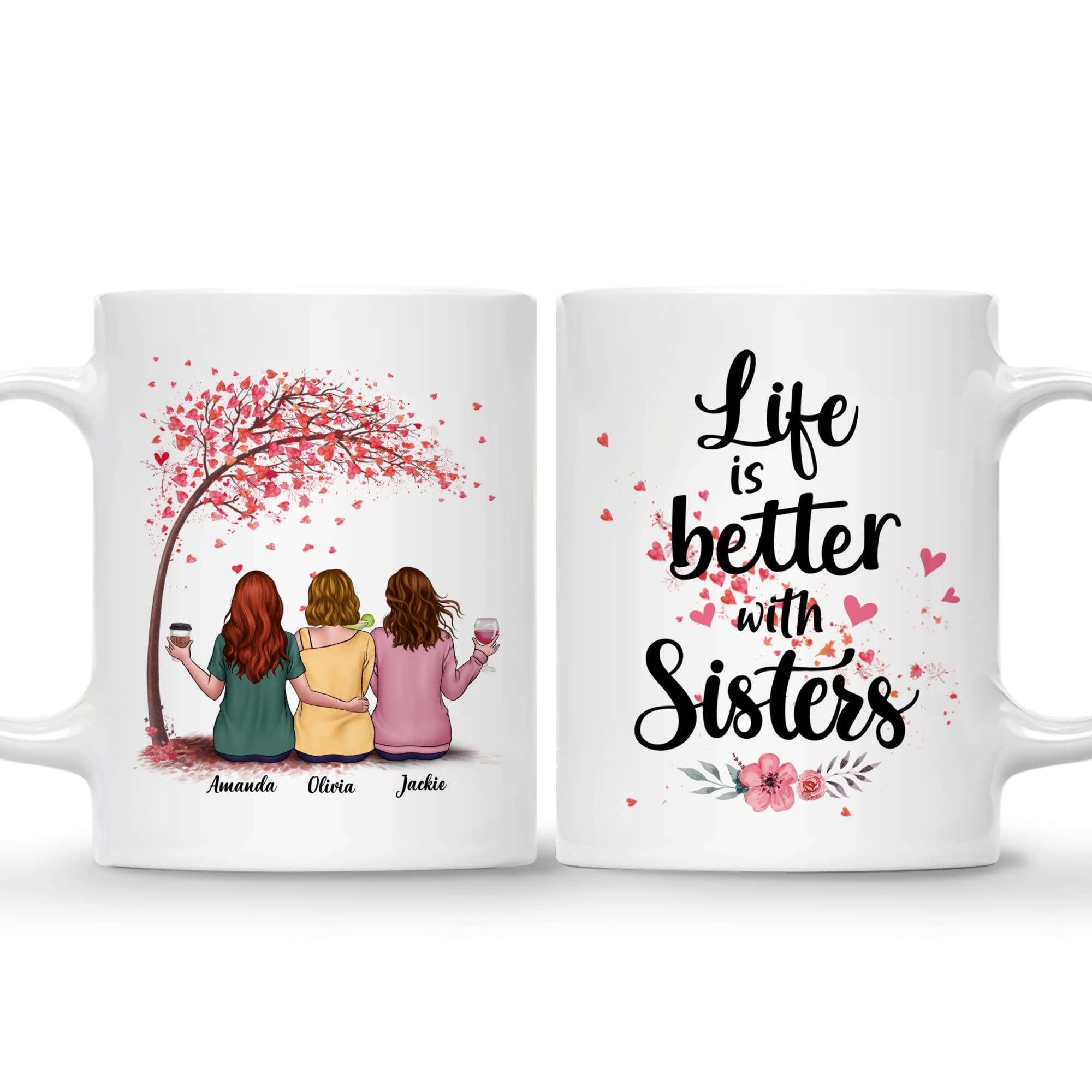 Custom Sister Coffee Mug - Personalized Gift for Women - Birthday, Christmas