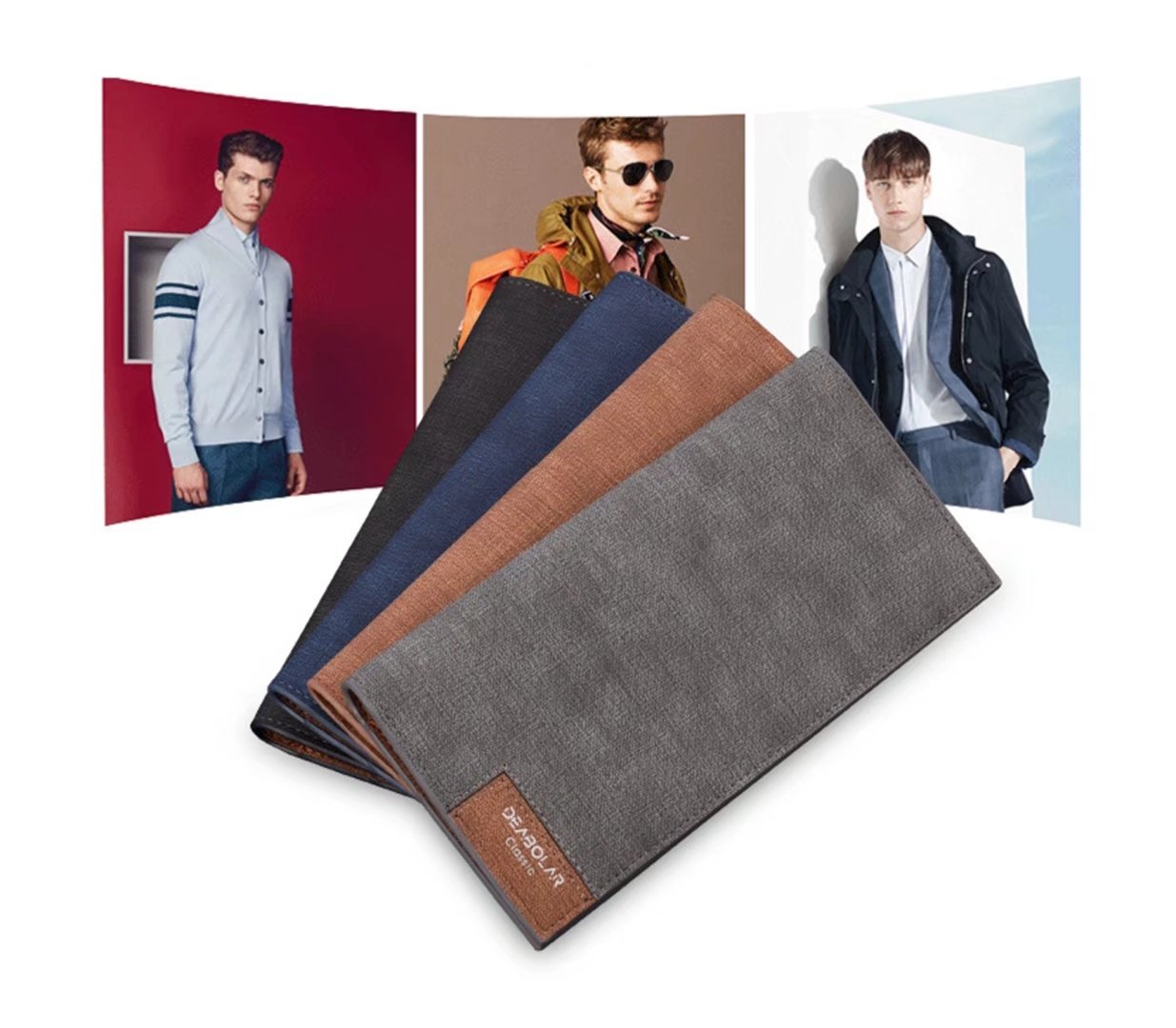 Slim Leather Bifold Wallet for Men - RFID Blocking Credit Card Holder & ID Organizer with Checkbook Slot | Perfect for Business, Travel, and Everyday Use