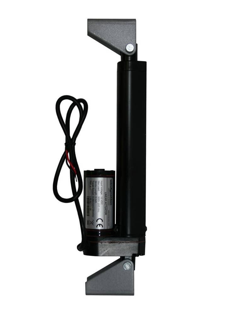 WindyNation 12V Linear Actuator Kit with Power Supply, DPDT Switch & Mounting Brackets - 6 Inch Stroke, Momentary Switch for Home Automation, RV, Marine & Industrial Applications