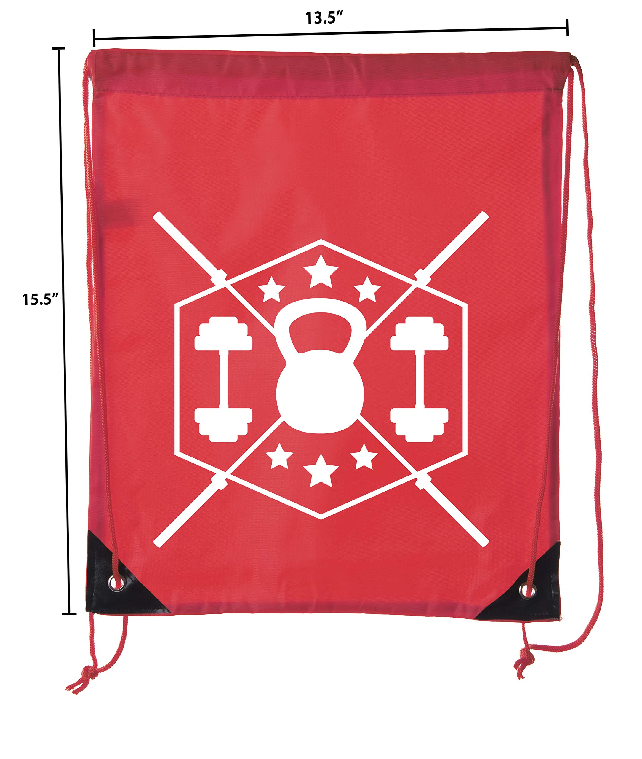 Inspirational Gym Quote Drawstring Backpacks - Motivational Fitness Bags for Workouts, Running & Gym - Perfect for Sports, Travel & School