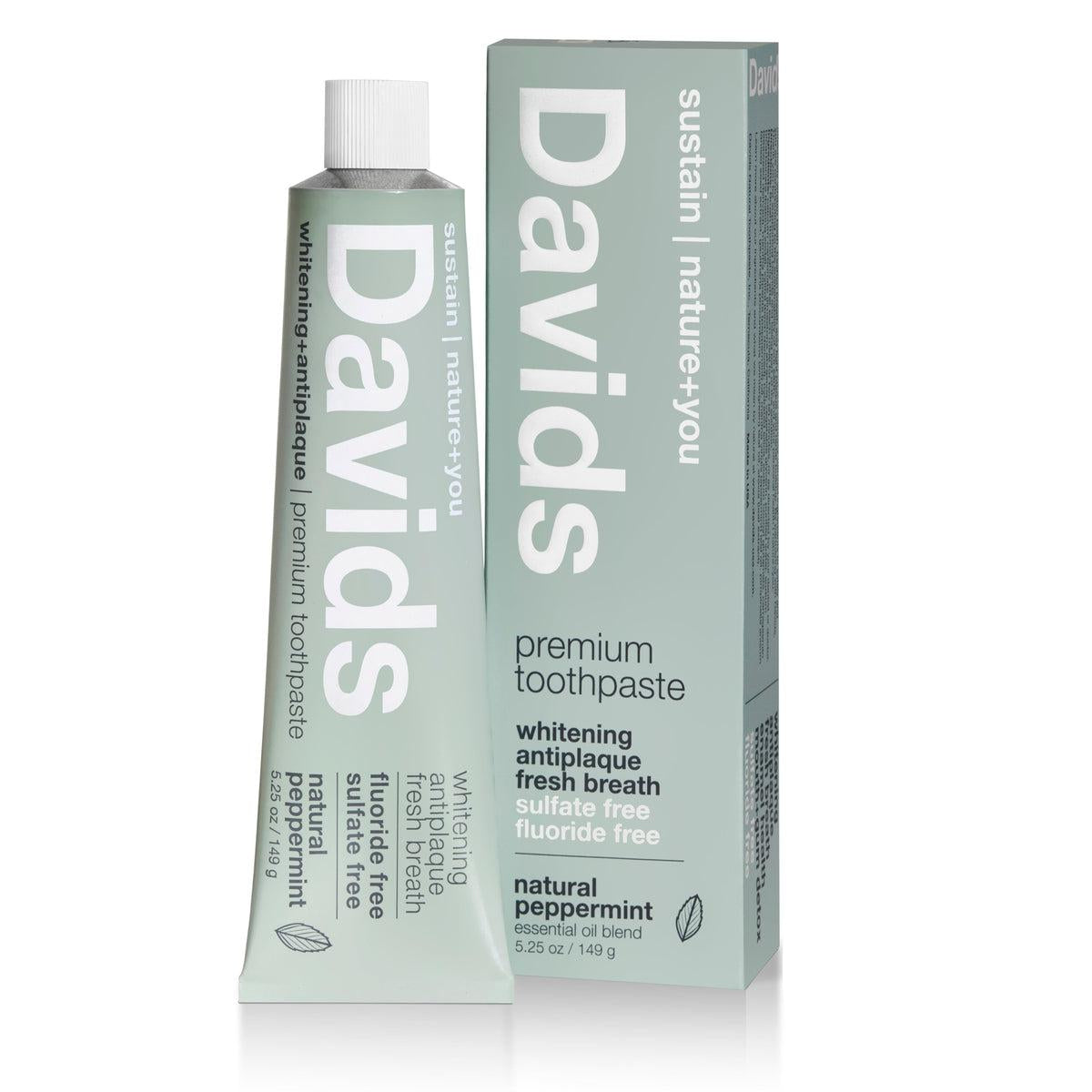 Best Natural Toothpaste for Sensitive Teeth - Fluoride-Free & Organic Ingredients - Whitening & Fresh Breath for Daily Oral Care