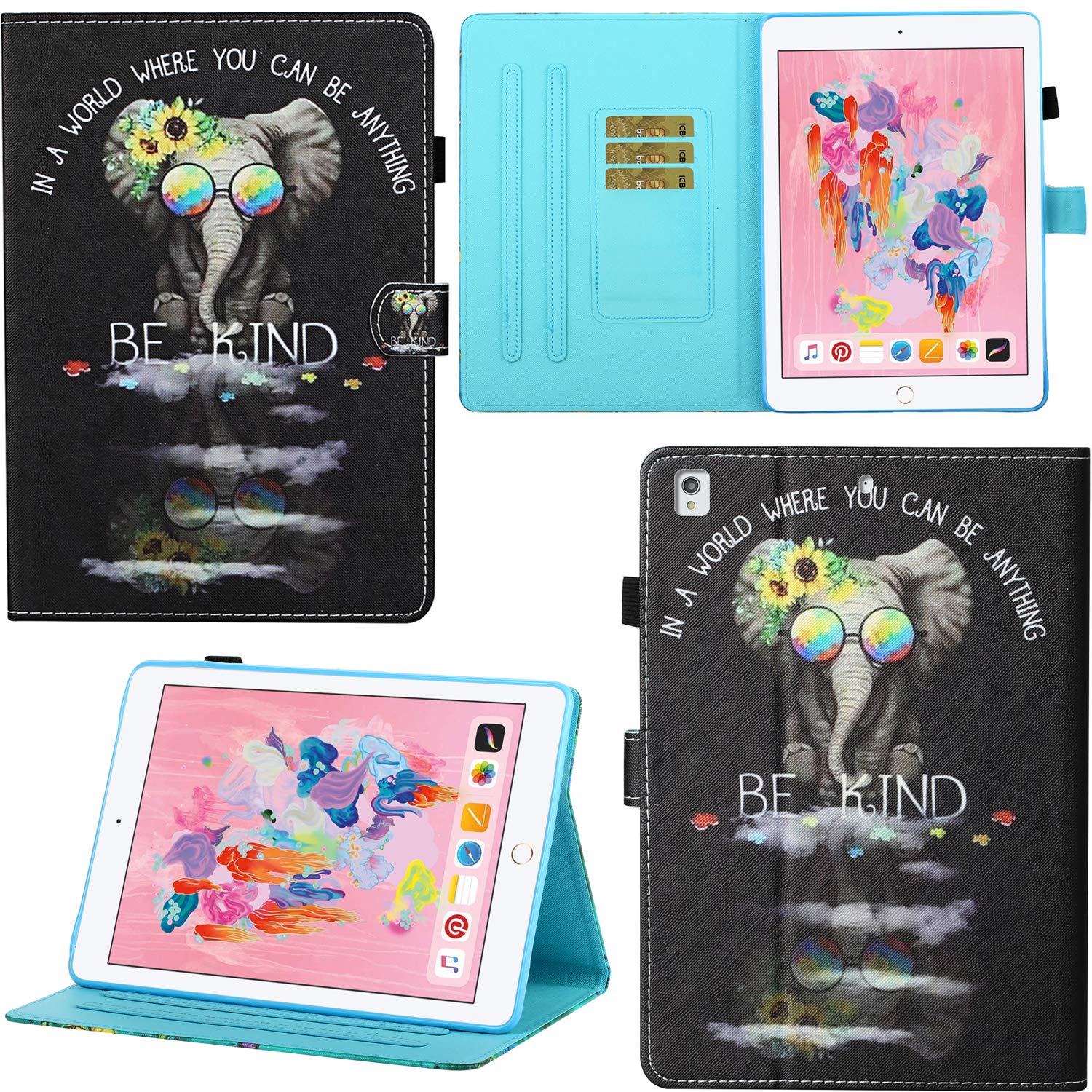 Magnetic PU Leather Smart Cover Case for iPad 9.7