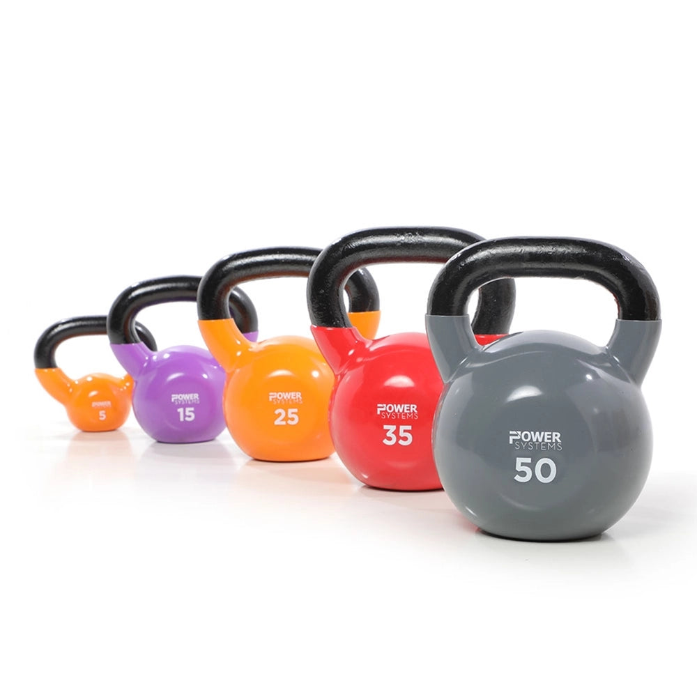 Premium Kettlebell for Strength Training - Power Systems Prime Cast Iron Kettlebell for Home Gym, CrossFit & Functional Fitness Workouts