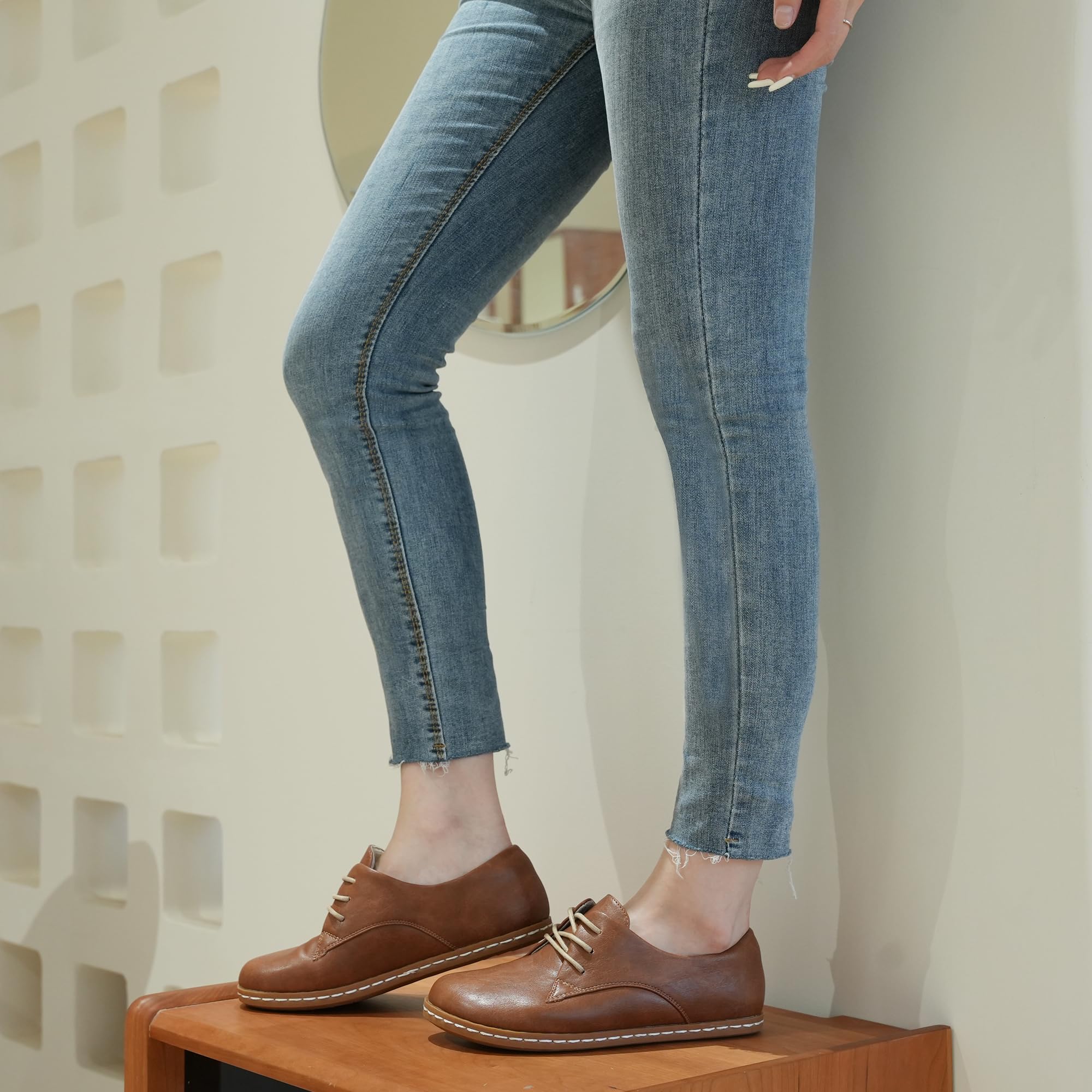 Women's Barefoot Dress Shoes with Wide Toe Box - Comfortable Oxfords for Work, Office & Formal Occasions