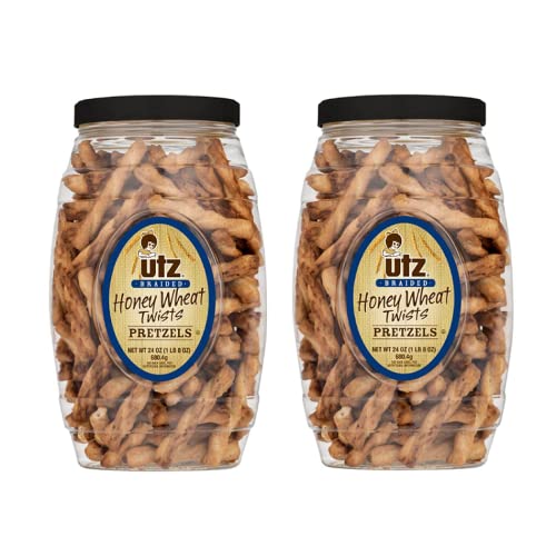 Honey Wheat Pretzel Twists - Crunchy & Sweet 2-Pack for Snacking