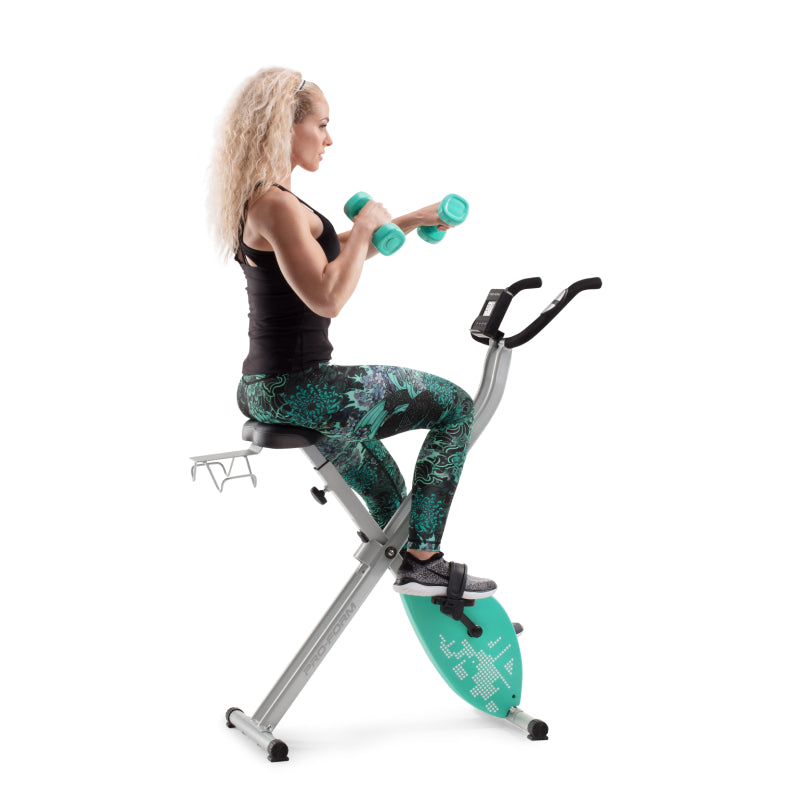ProForm X Bike Elite Exercise Bike - Indoor Cycling Bike with Silent Magnetic Resistance, LCD Display & Bluetooth Connectivity - Perfect for Home Gym, Cardio Workouts & Weight Loss (PFEX78918T, Teal)