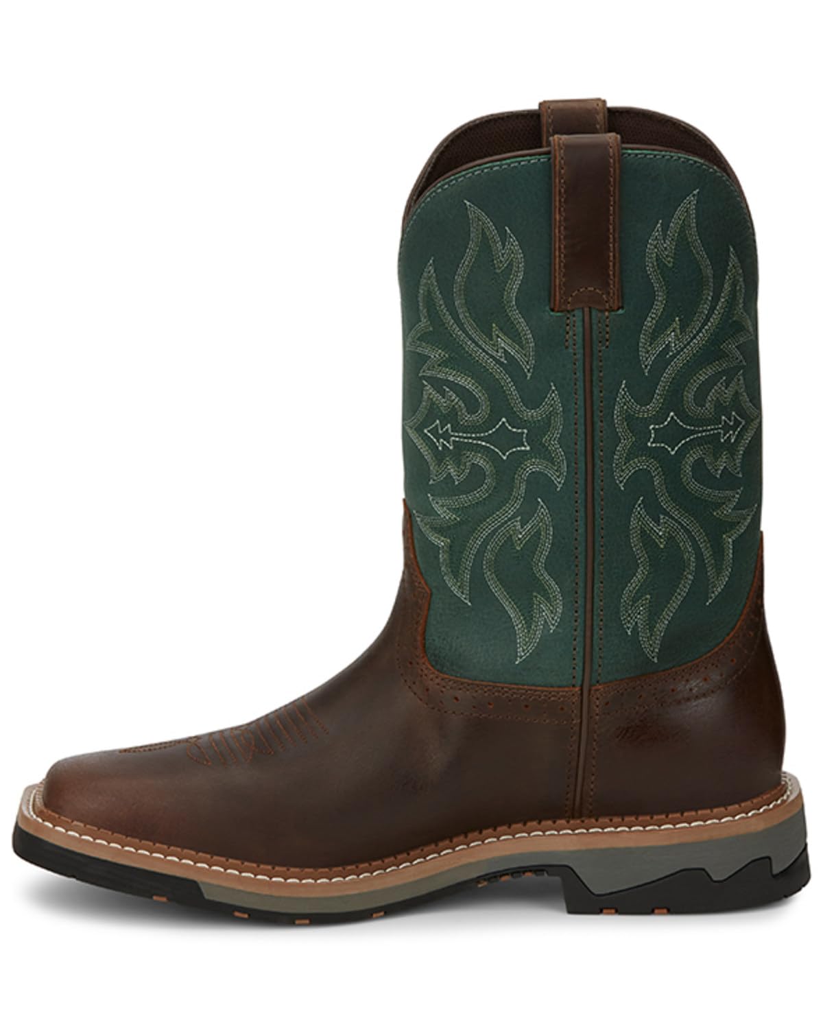 Justin Men's Bolt Western Work Boot Soft Toe - SE4104 | Durable Leather Cowboy Boots for Ranch Work & Outdoor Activities | Perfect for Construction, Farming & Country Style Fashion