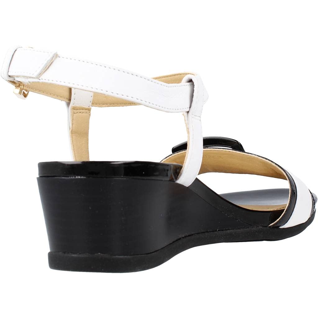 Geox Women's D828QD 8502 C0404 White Sandals Size 36 - Comfortable & Stylish for Summer, Beach, and Casual Wear