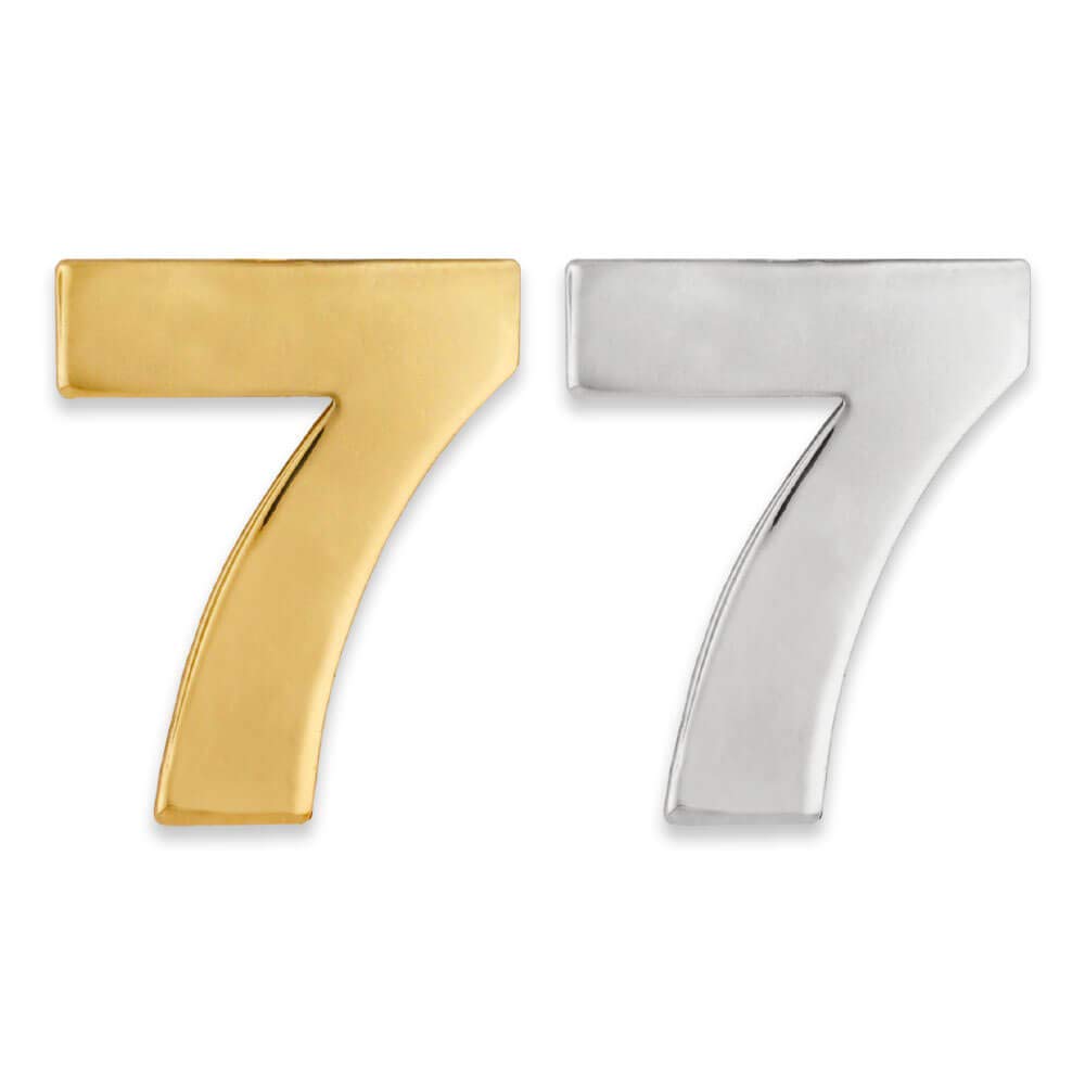 PinMart Number Seven 7 Lapel Pin - Elegant Anniversary & Birthday Jewelry Gift for Men & Women - Perfect for Celebrations, Parties, and Special Occasions