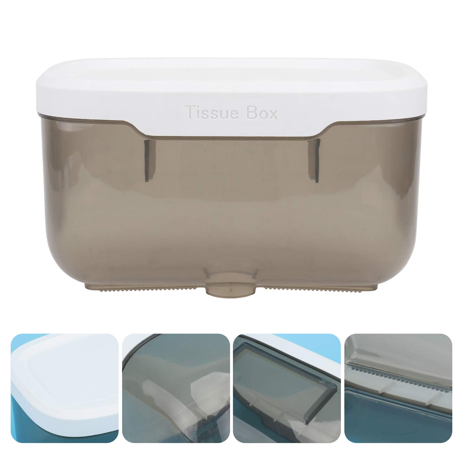 Cabilock 1-Piece Wall Mount Paper Towel Holder - Waterproof No Drill Shower Tissue Box & Napkin Dispenser for Bathroom, Kitchen, Office (Plastic, Punch-Free Installation) - Perfect for Organizing Facial Towels, Toilet Paper Rolls & Household Essentials
