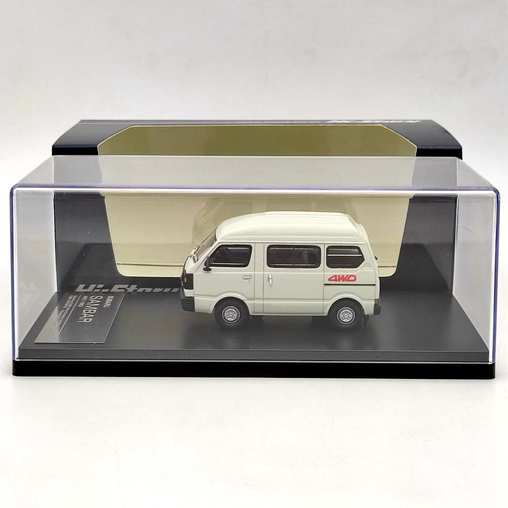 1/43 Scale Subaru SAMBAR 4WD 1980 White Resin Model Car - Collectible Miniature Vehicle Toy for Adults, Perfect for Display, Gifts & Japanese Car Enthusiasts | Ideal for Home Decor, Office Display & Model Car Collections