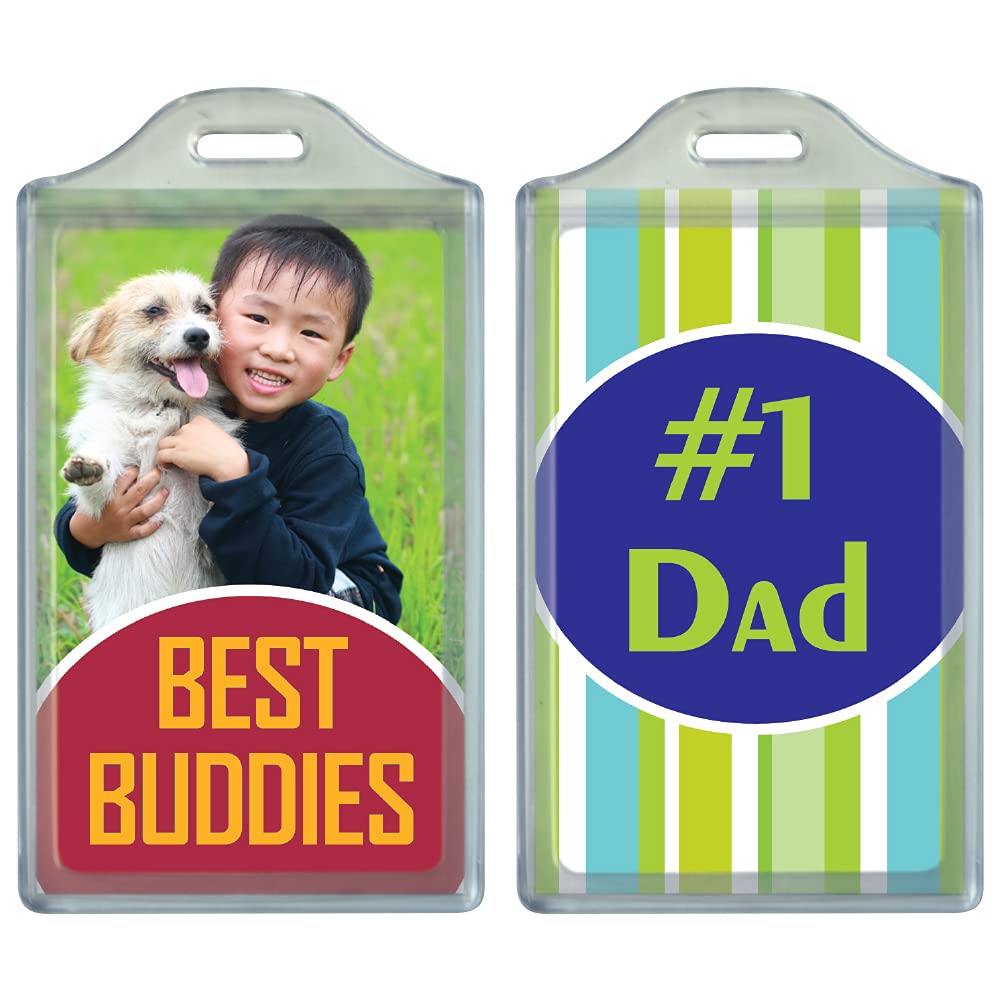 DIY Personalized Luggage Tags - Custom Printable ID Tags for Travel Bags - Includes 2 Pack with Business Card Holder - Perfect for Airports, Cruises & Suitcases