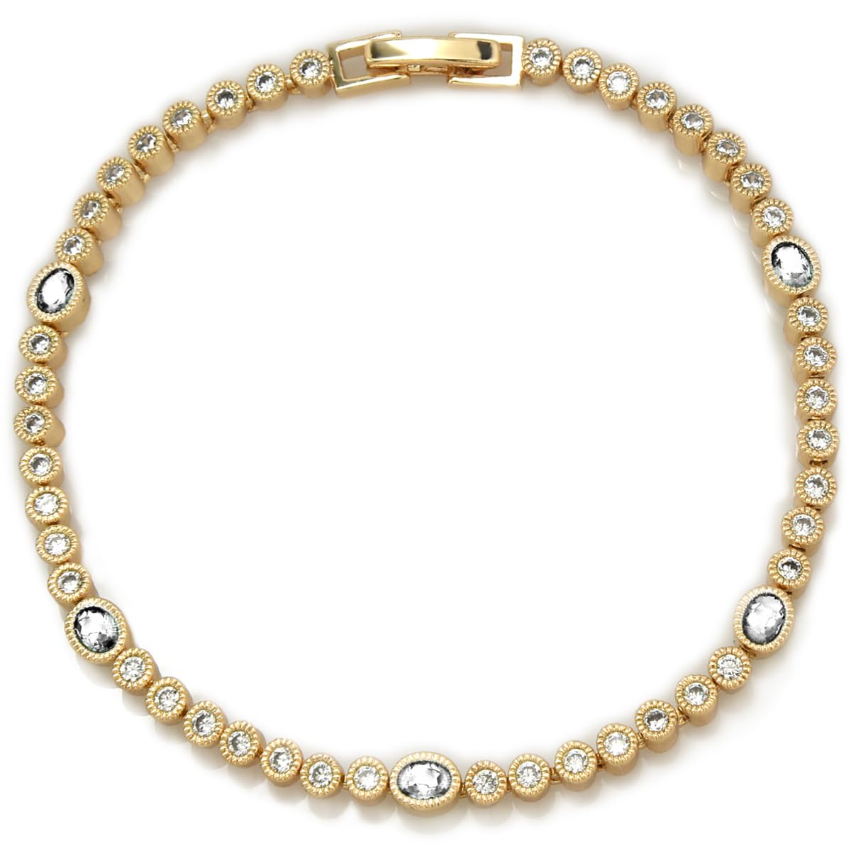 Elegant 3mm Cubic Zirconia Tennis Bracelet for Women - 7 Inch Gold Plated Jewelry - Perfect for Weddings, Parties & Everyday Wear
