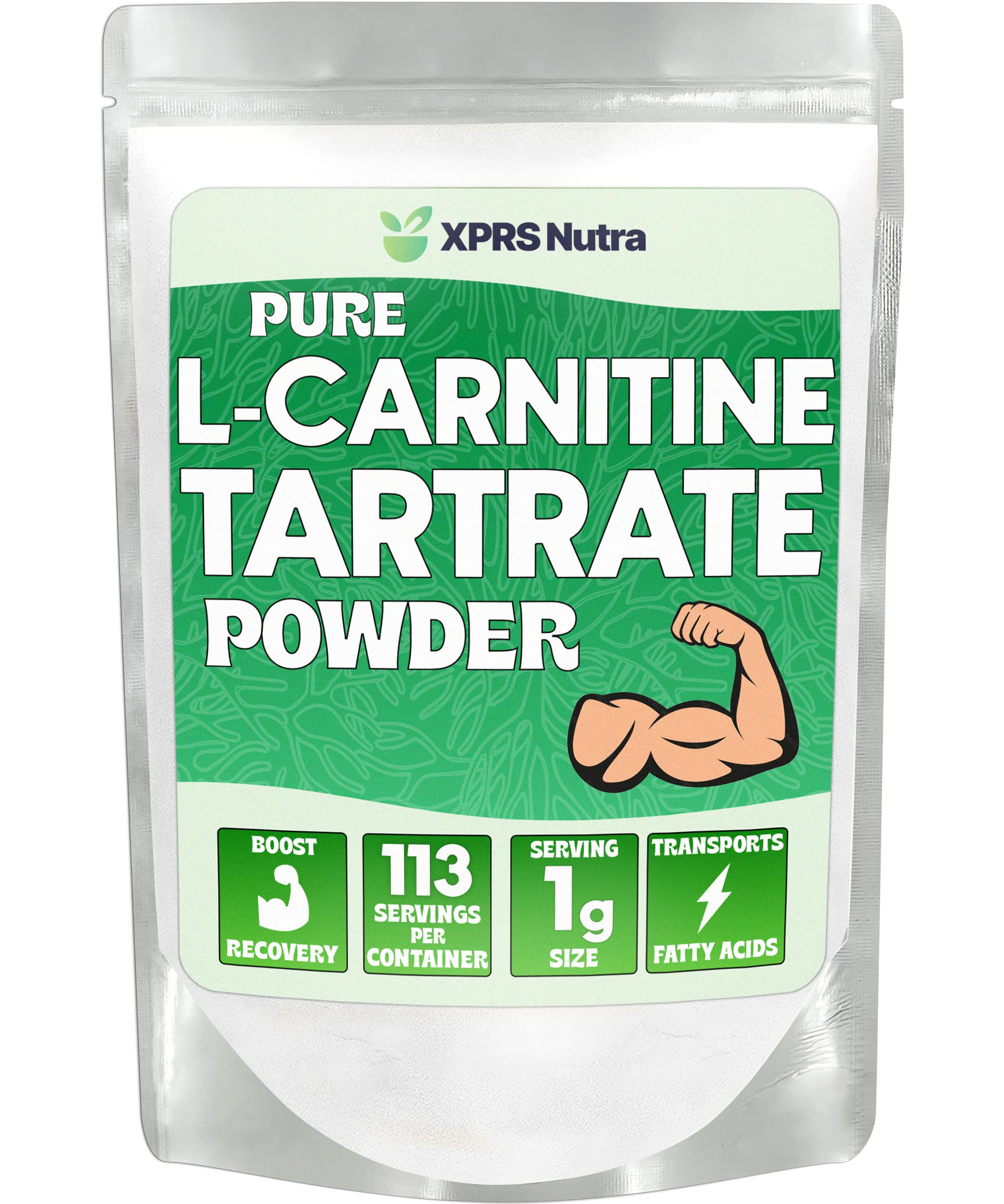 Premium Pure L-Carnitine Tartrate Powder - Vegan Friendly Amino Acid Supplement for Weight Loss & Energy Boost - Bulk L-Carnitine Powder for Athletes & Fitness (4 Ounce) - Perfect for Pre-Workout & Post-Exercise Recovery
