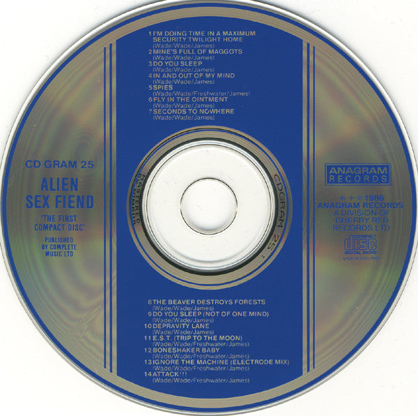 Alien Sex Fiend - The First Compact Disc (CD Album) | New or Near Mint Condition | Perfect for Collectors & 80s Goth Music Fans